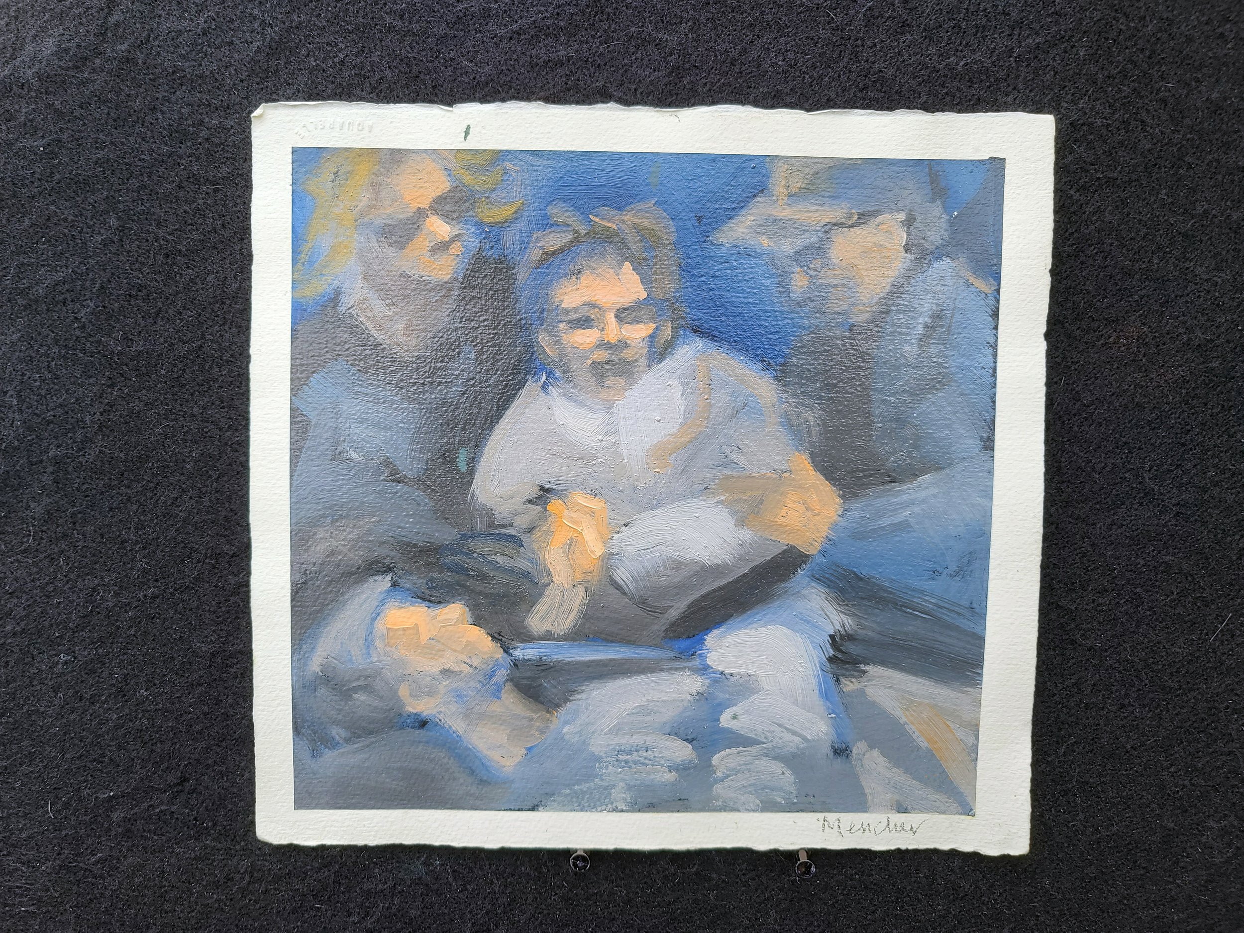 1994, Pieta, 11 x 11.5 inches, oil on gessoed paper, by Kenney Mencher (6).jpg