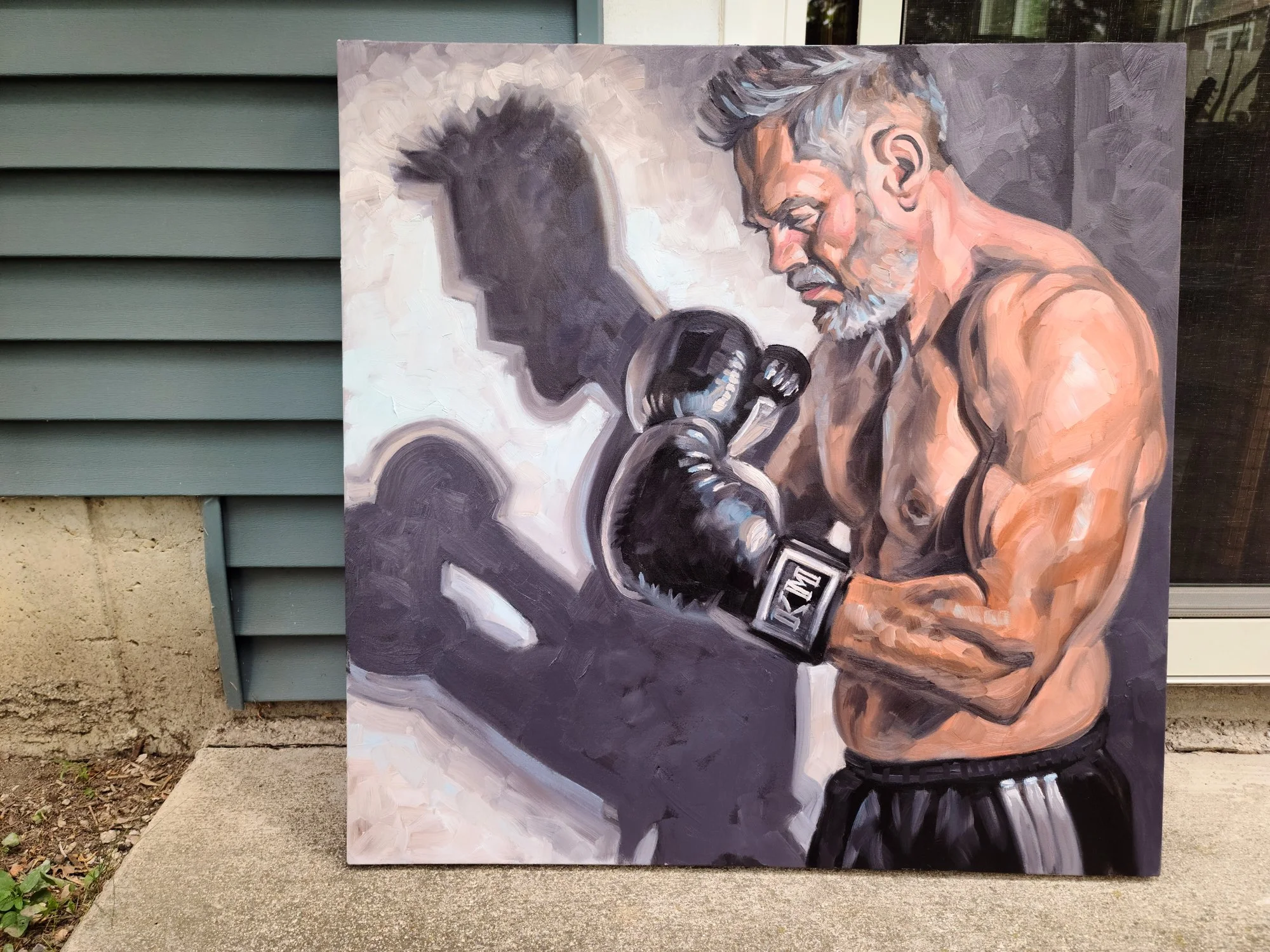 Shadow Boxing, 36x36x1.5 inches, oil on stretched canvas, by Kenney Mencher (1).jpg (Copy)