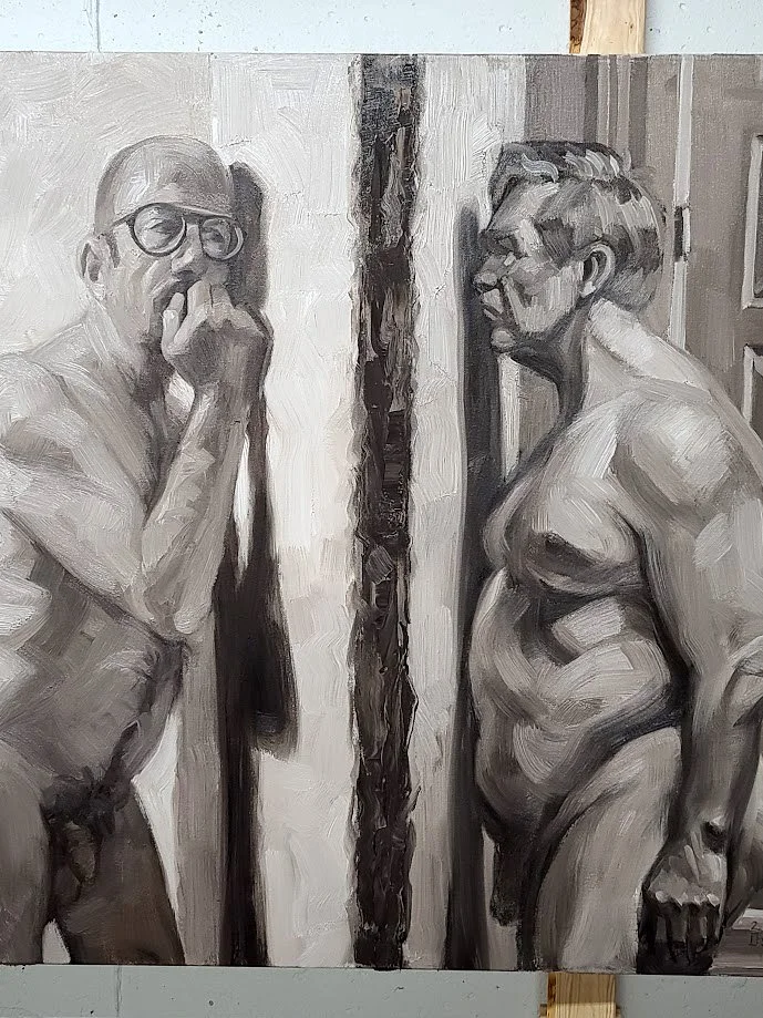 Sunday 11-50 PM (The Stonewall) 30x40 inches, oil on canvas, by Kenney Mench in situ (3).jpg
