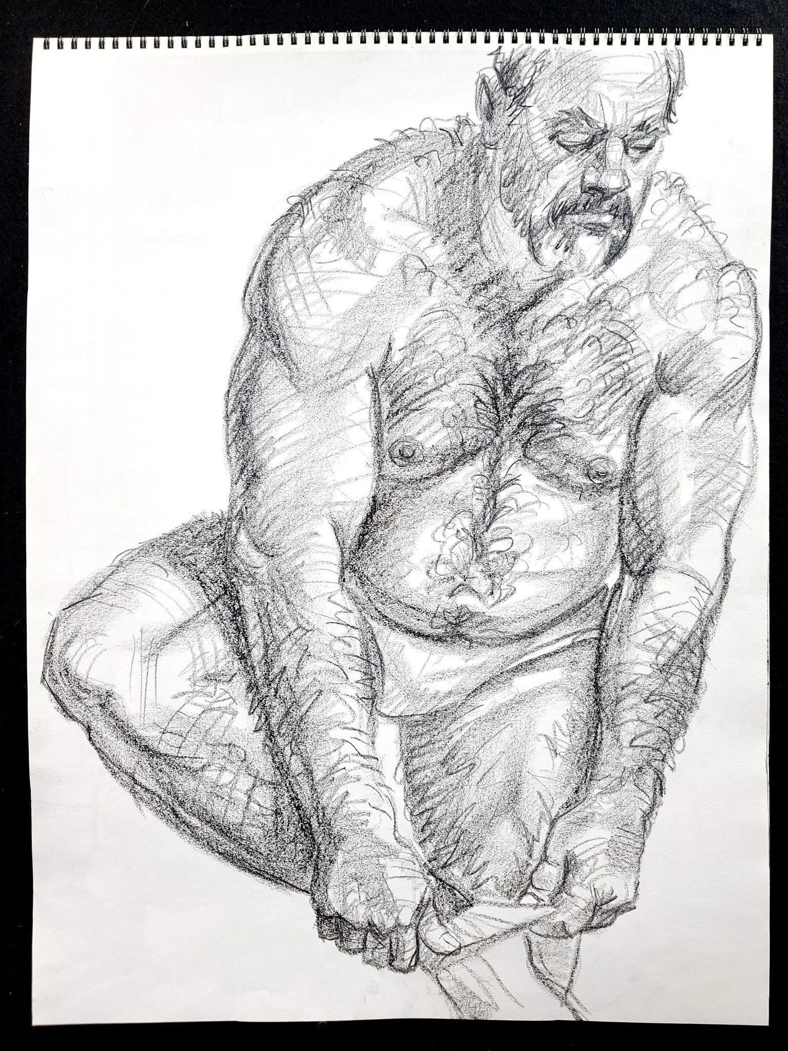 Socks, 24x18 inches, crayon on paper, by Kenney Mencher (2).jpg
