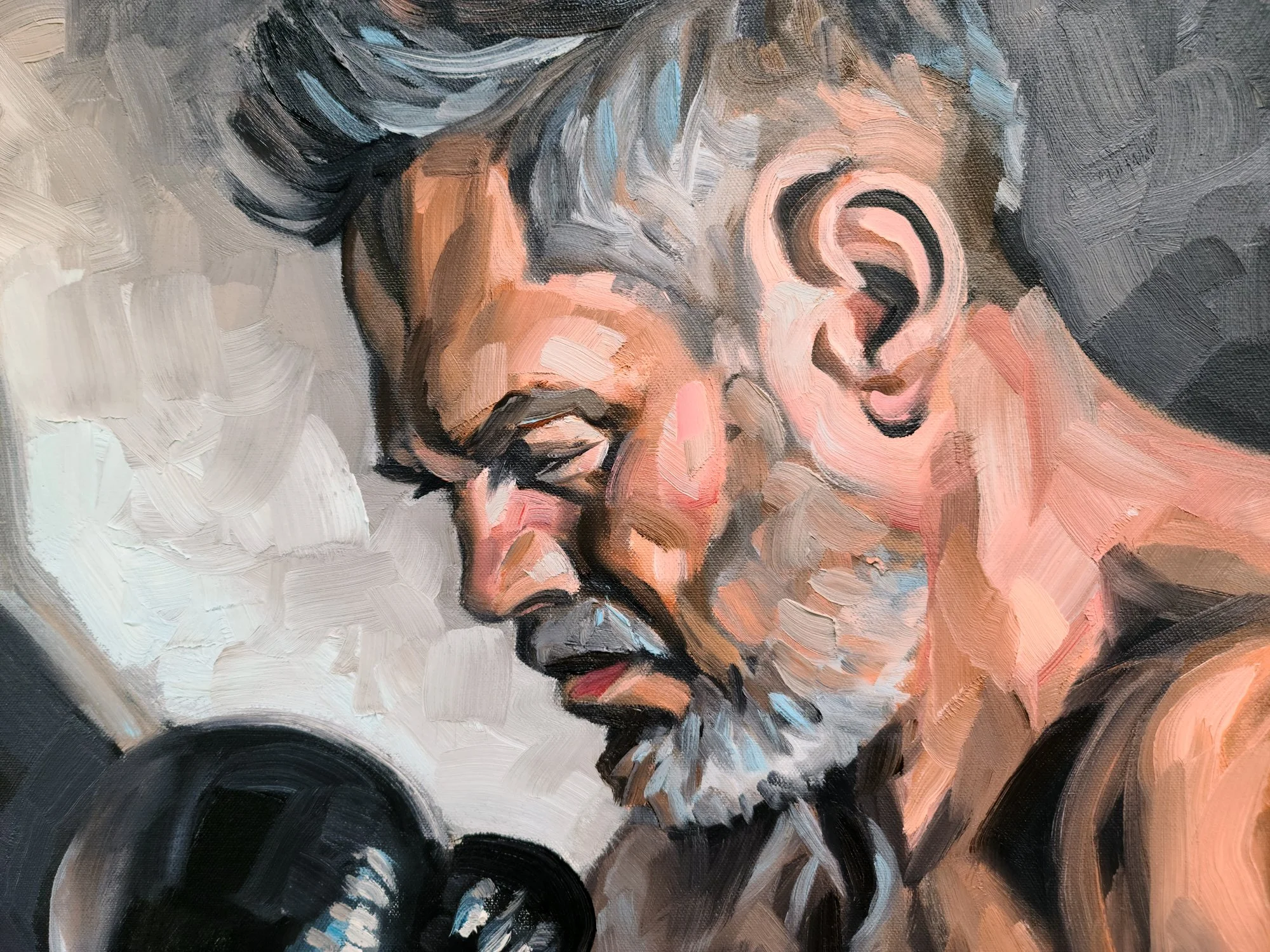 Shadow Boxing, 36x36x1.5 inches, oil on stretched canvas, by Kenney Mencher (9).jpg (Copy)