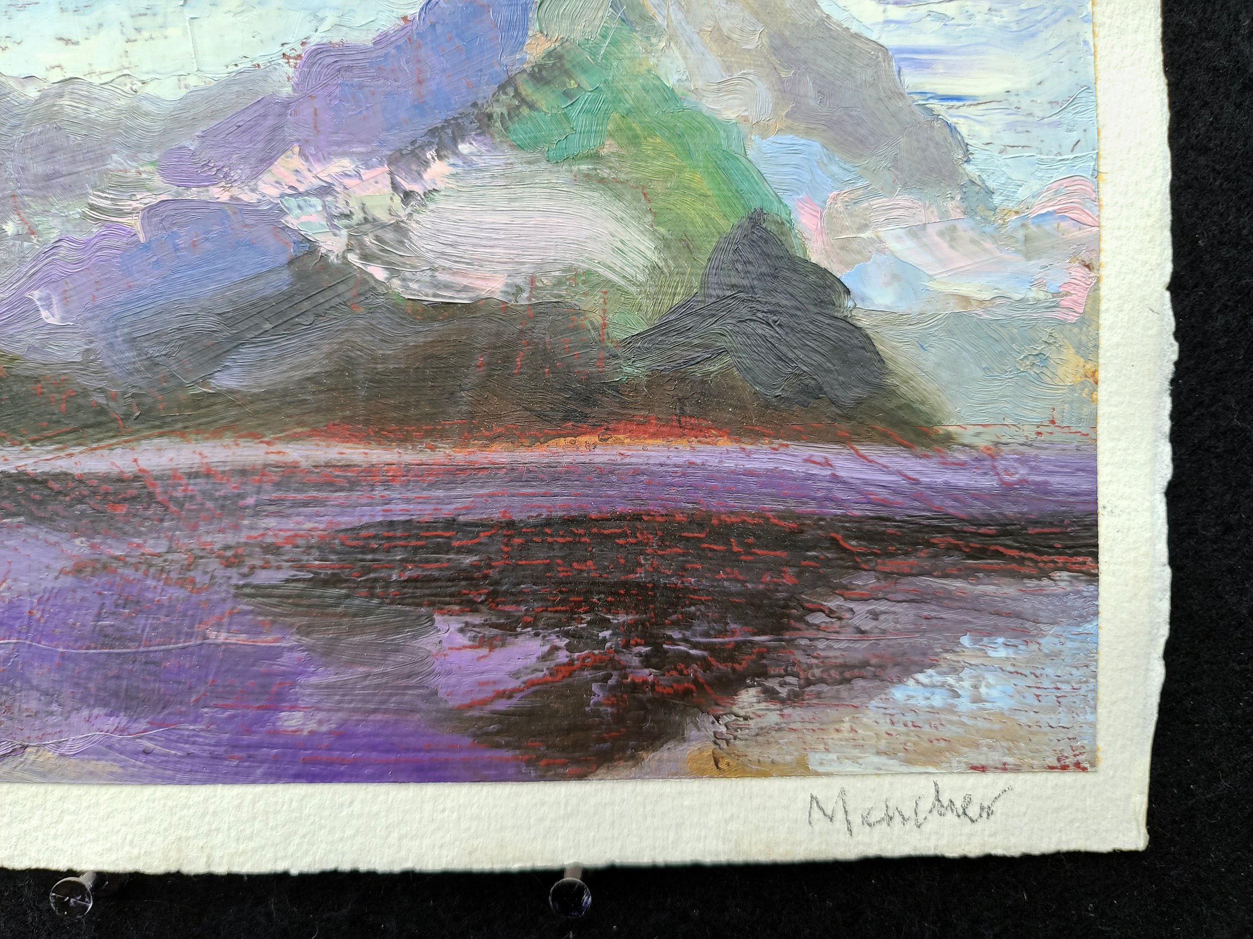 1994, Landscape, oil on gessoed paper, by Kenney Mencher (3).jpg