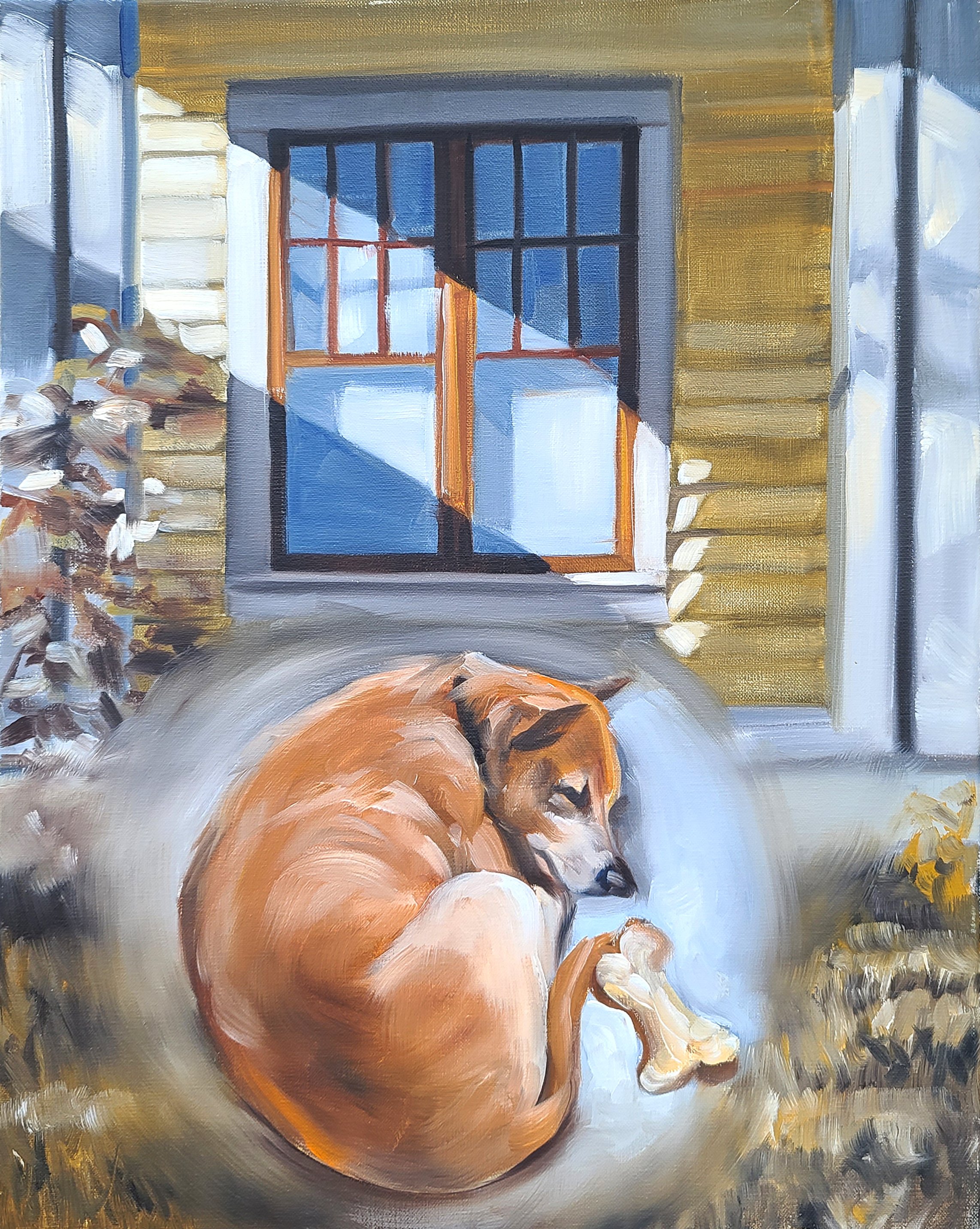 2008, Chuck Asleep, 16x20 inches, oil on gallery stretched linen, by Kenney Mencher .jpg