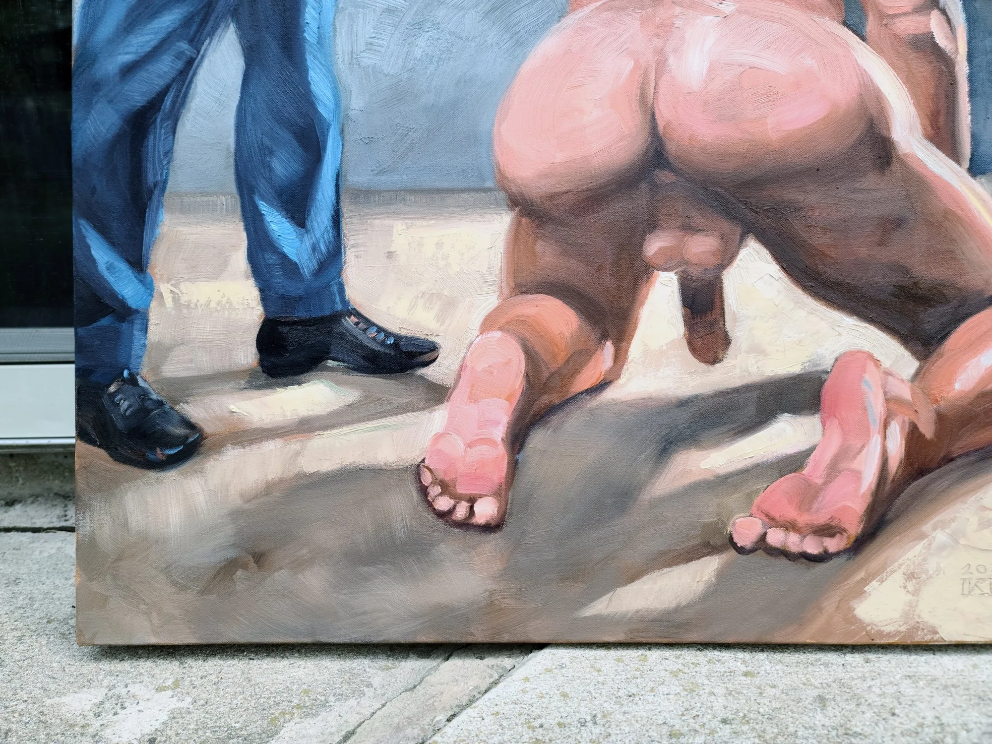An Inequitable Power Dynamic, 30x40x1.5 inches, oil on stretched canvas, by Kenney Mencher (7).jpg
