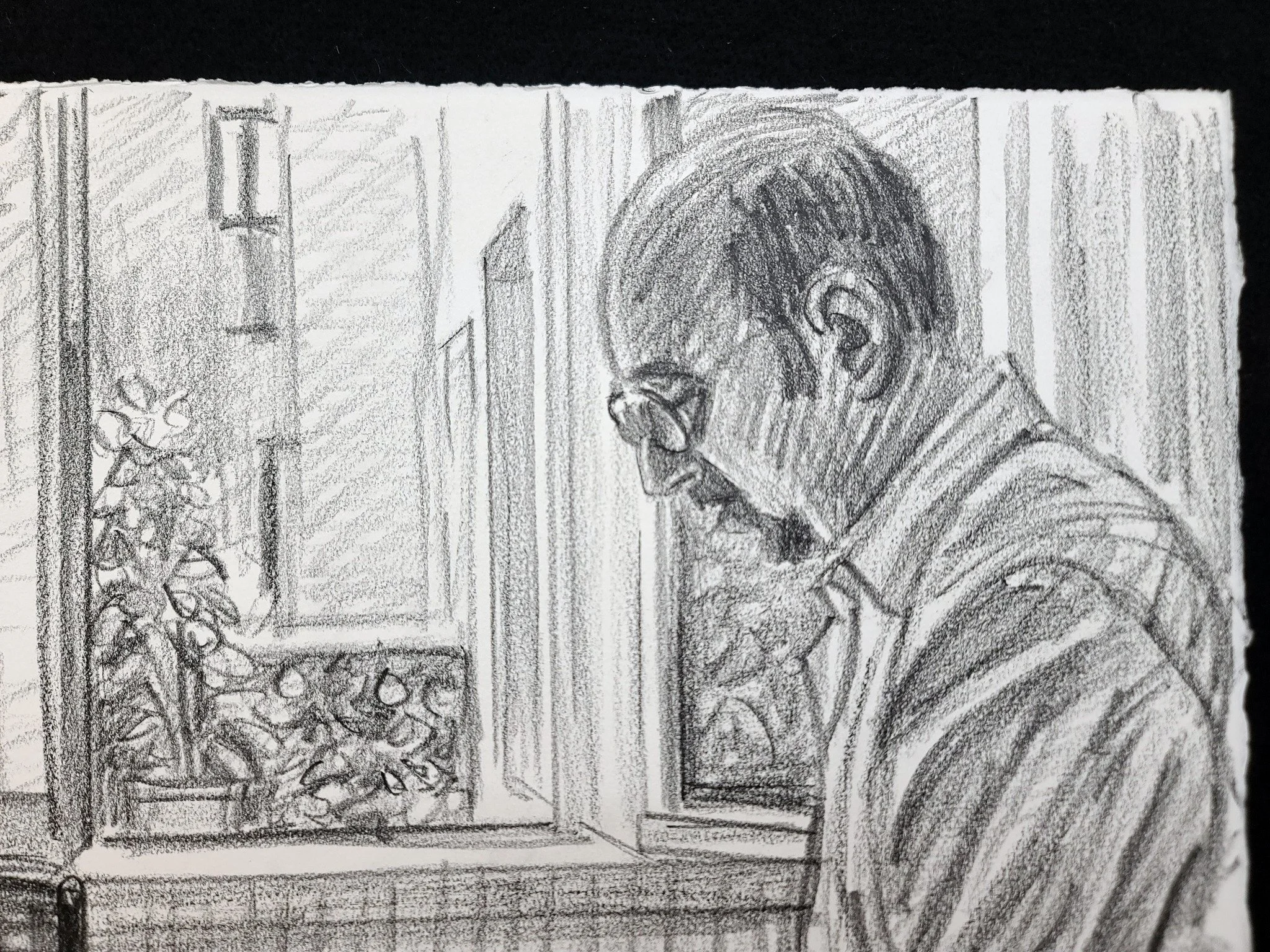 Thursday Morning (version 2), 16x22 inches, crayon on paper, by Kenney Mencher.jpg (9).jpg