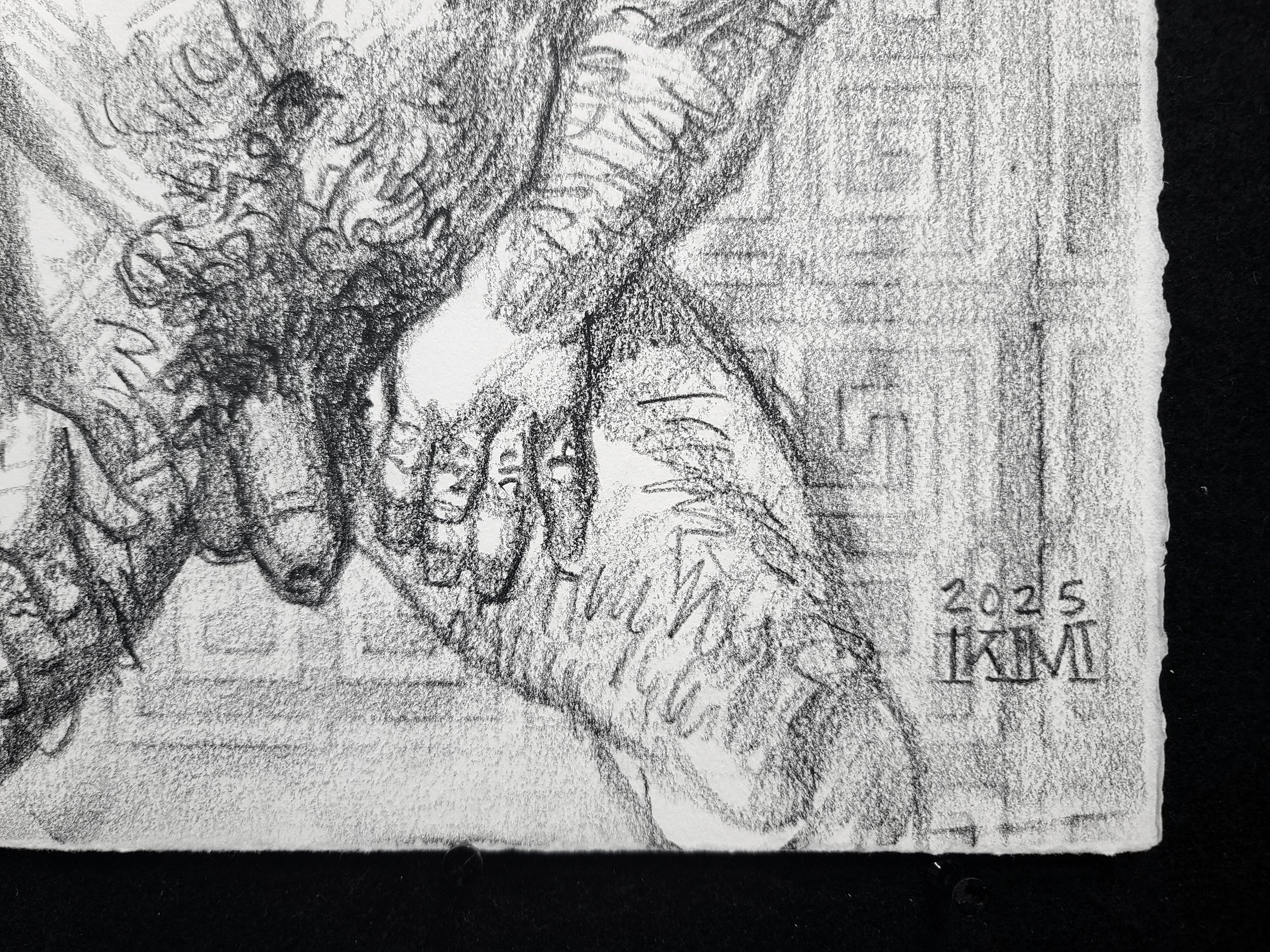 Greek Key, 11x14 inches, crayon on Rives BFK by Kenney Mencher (5).jpg