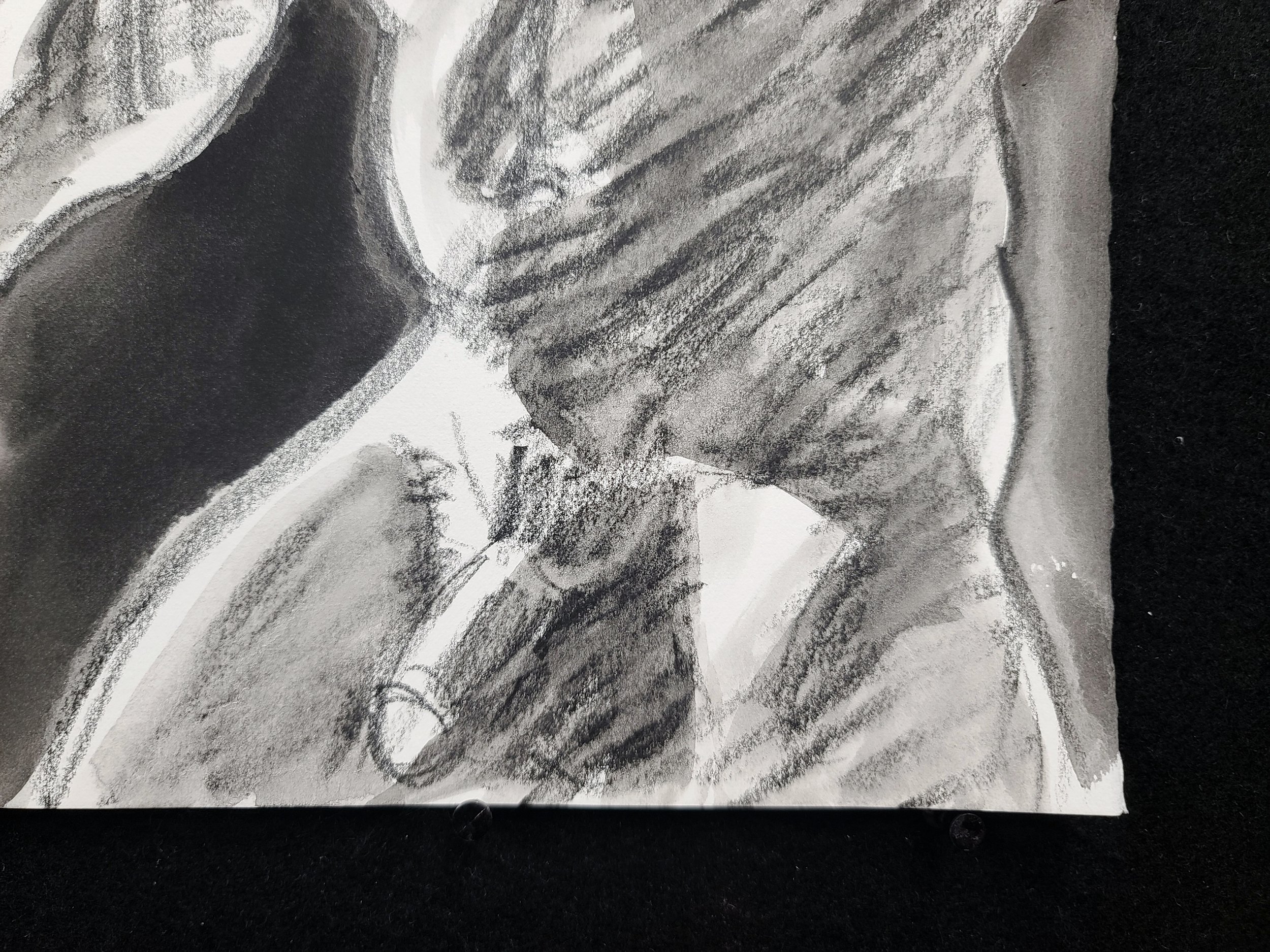 Athlete, 11x14 inches, crayon and watercolor on Rives BFK by Kenney Mencher (5).jpg