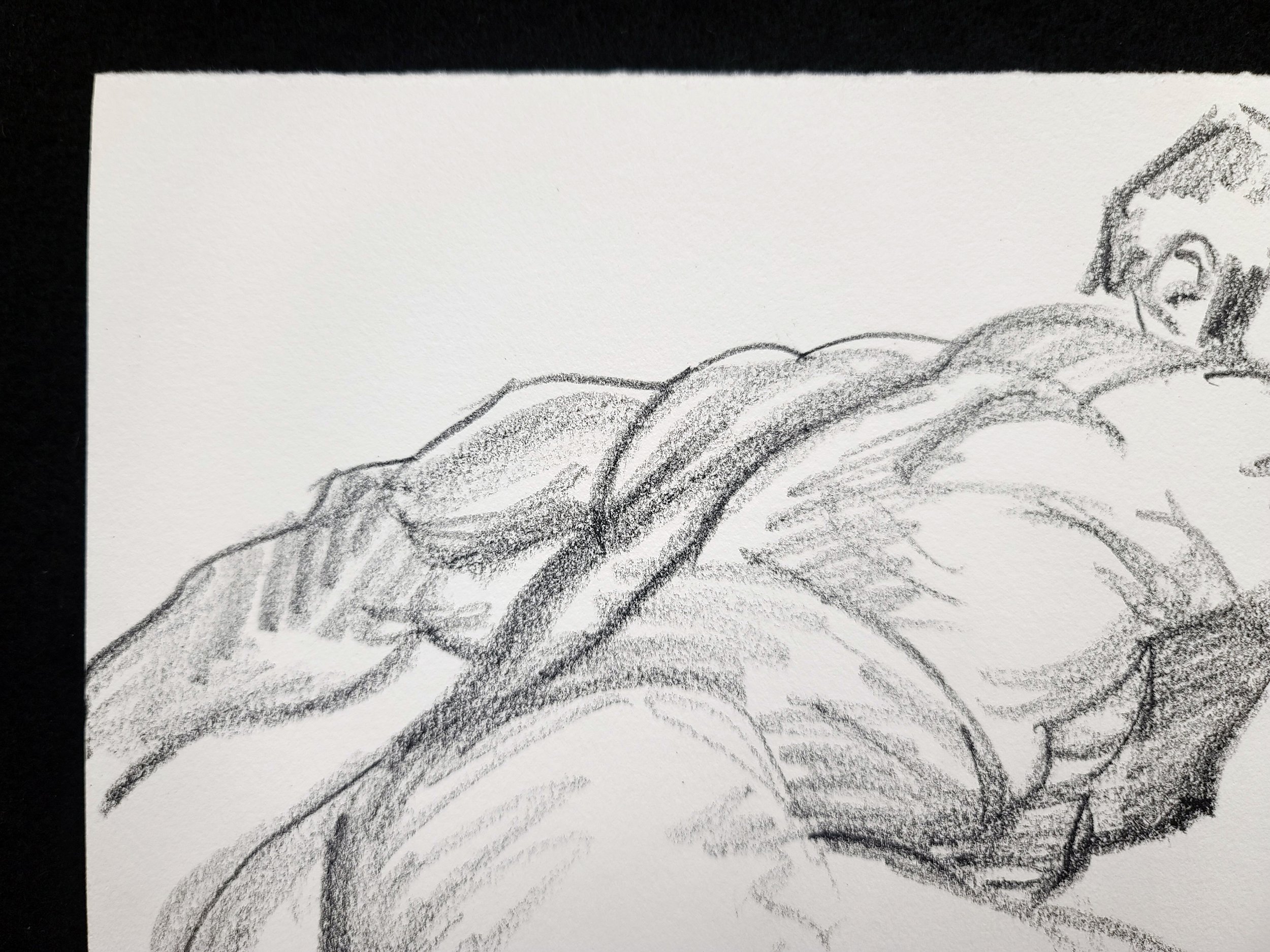 A Man of Action, 11x14 inches, crayon on Rives BFK by Kenney Mencher (4).jpg