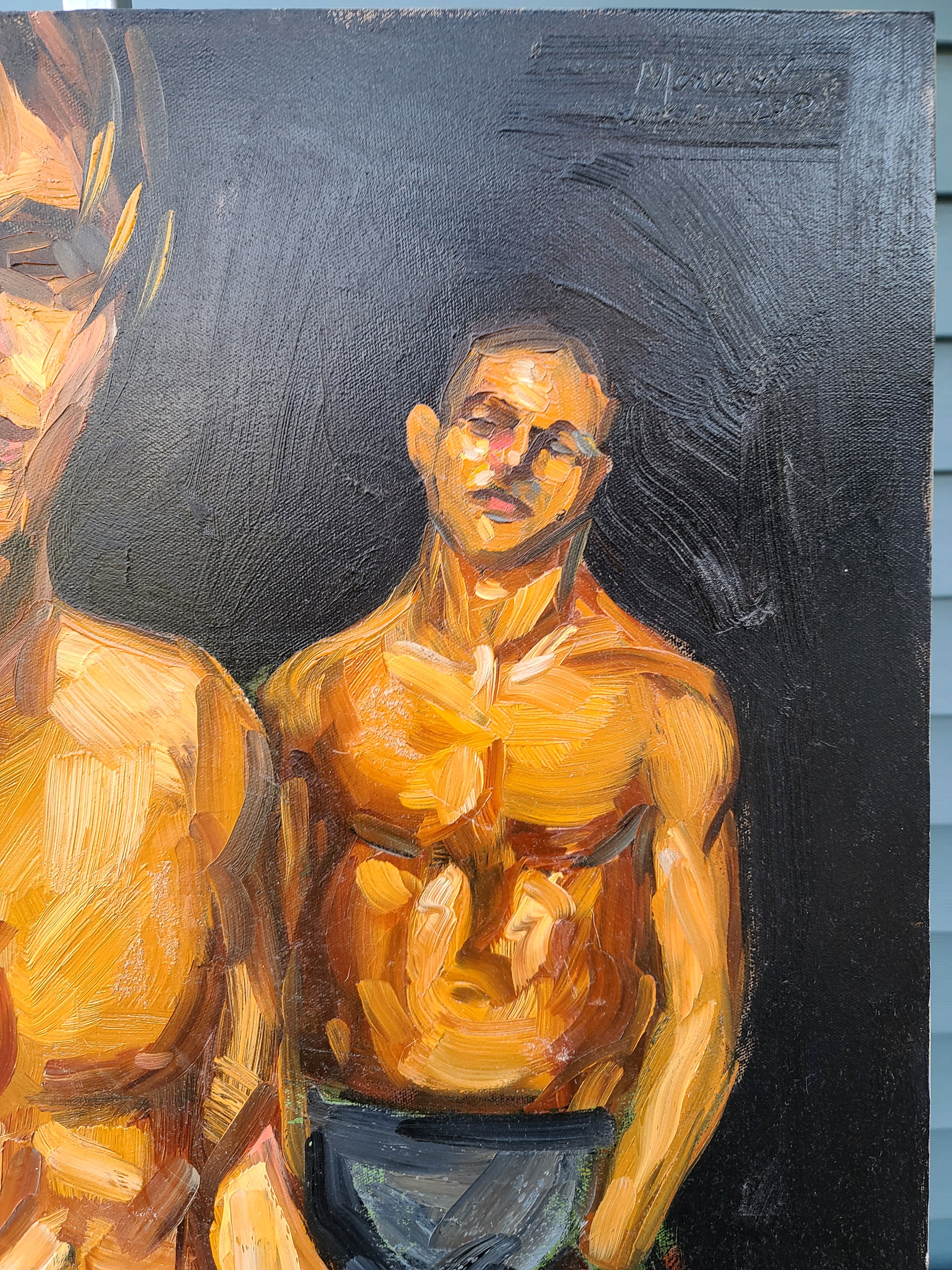 2001, Locker Room, 22x28 inches, oil on stretched canvas, by Kenney Mencher (8).jpg