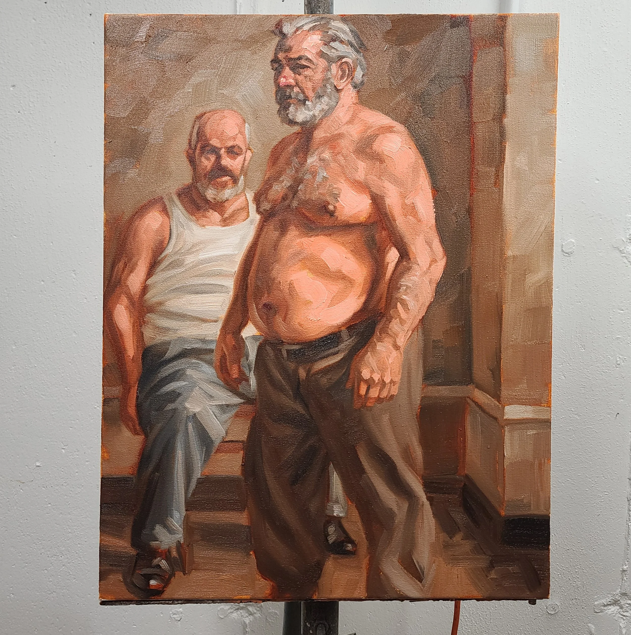 Companions, oil on canvas, 20x16 inches, by Kenney Mencher (1).jpg