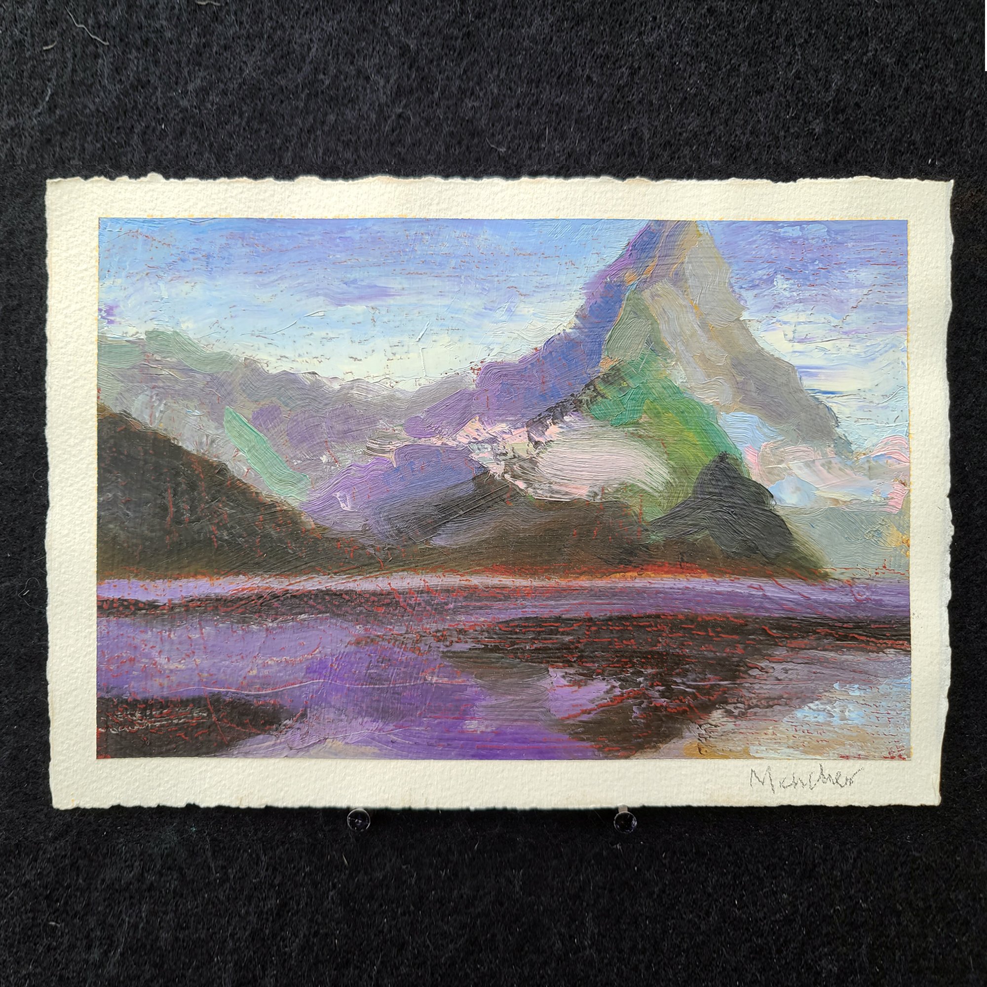 1994, Landscape, oil on gessoed paper, by Kenney Mencher Etsy.jpg