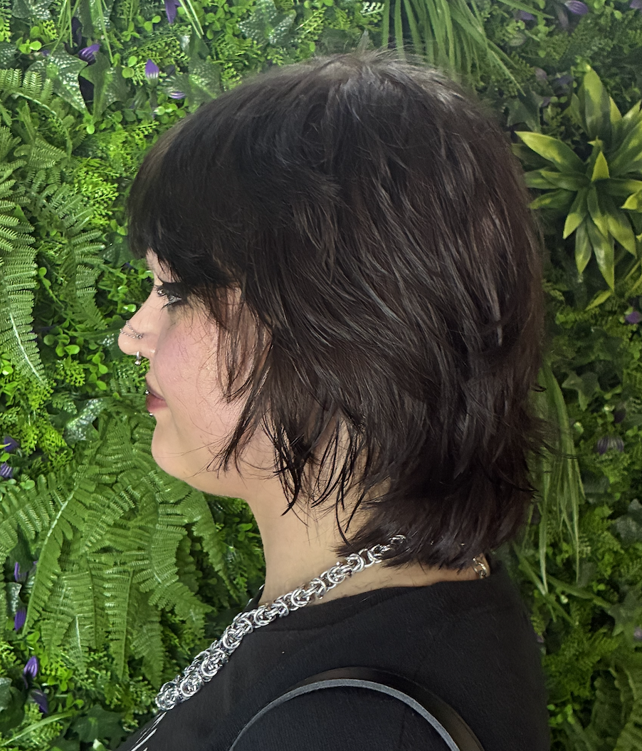 Short, shaggy, wolf-cut