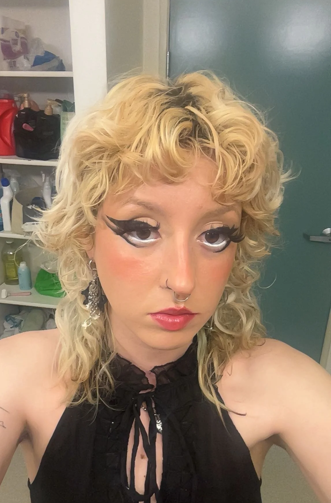 Soft skin, eyeliner, and white water-line