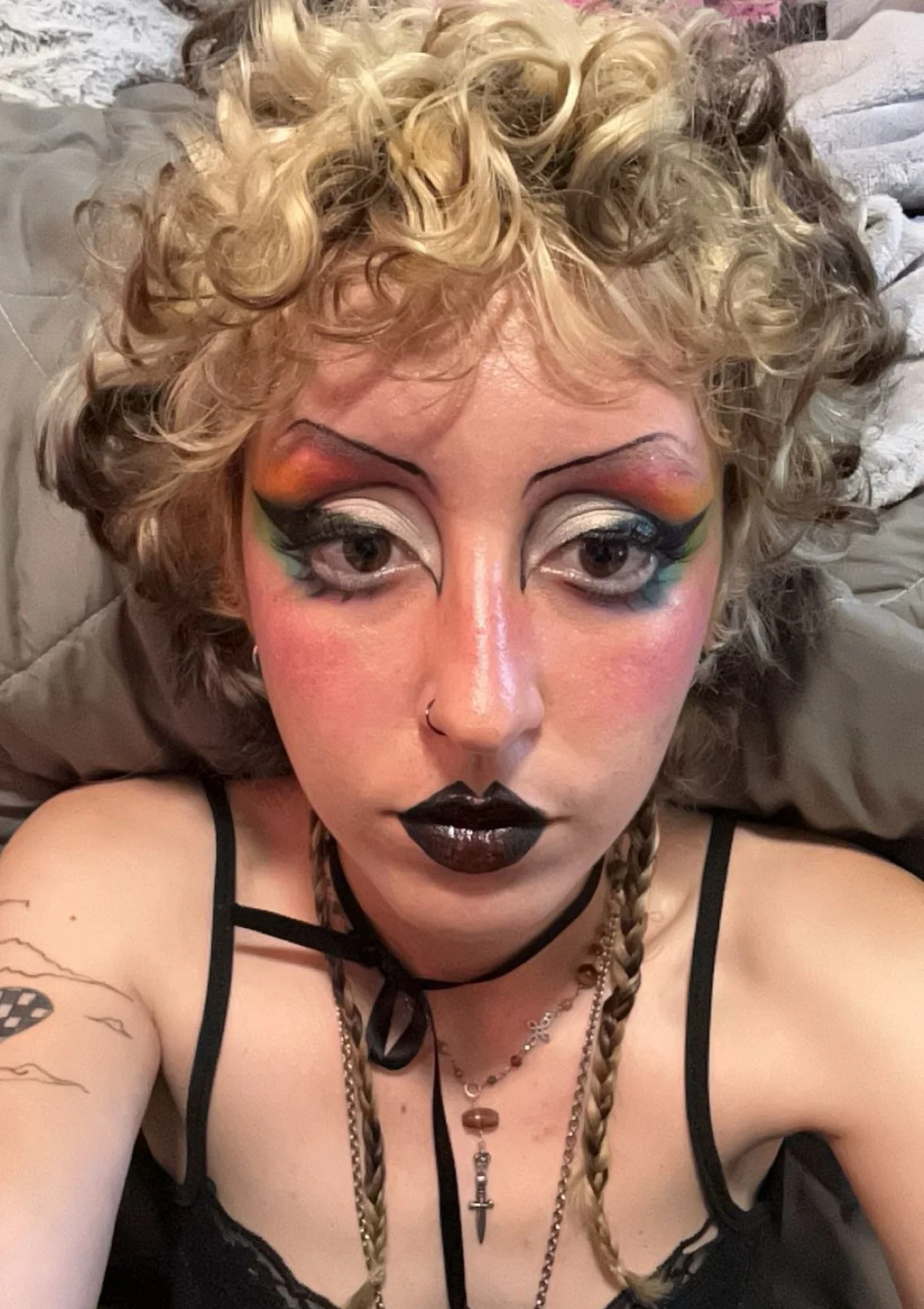 Gothic, rainbow cut-crease