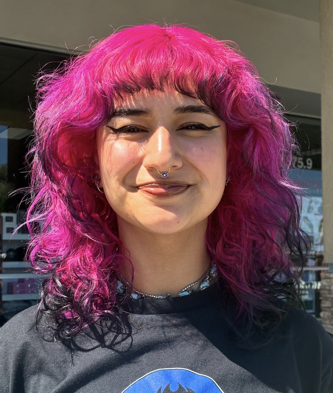 Vivid magenta with black fox tips