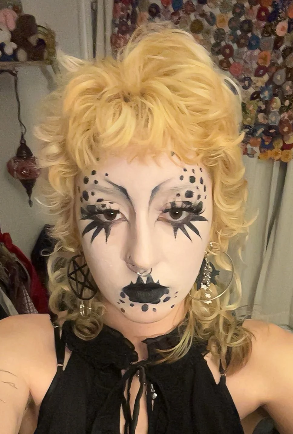 All-over bleach and tone and textured mullet
