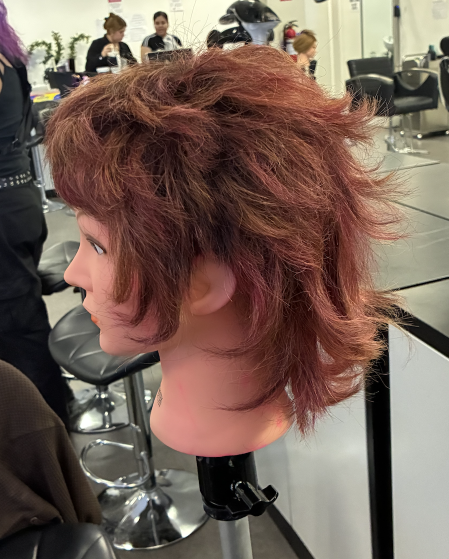 Spiky textured mullet