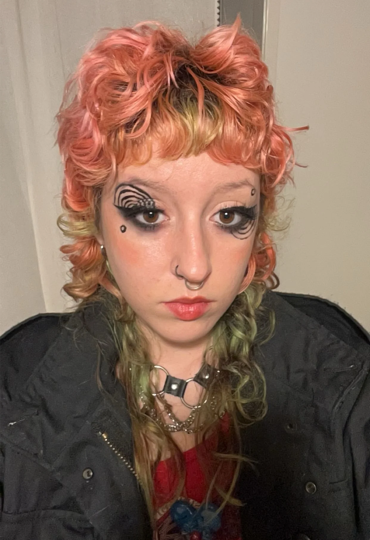 Curly mullet with rat tails