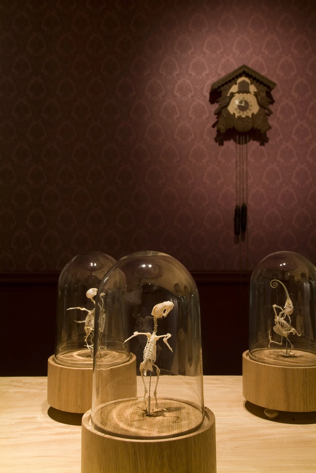 Vista da montagem de Memento Mori no Instituto Goethe, em Porto Alegre, 2007