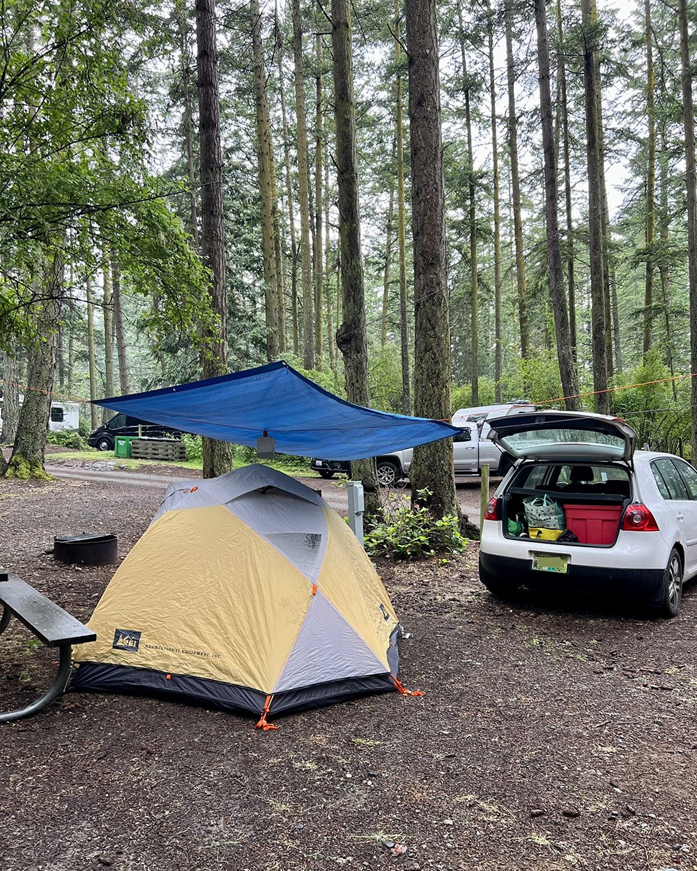  Car camping for the weekend at Washington Park. 