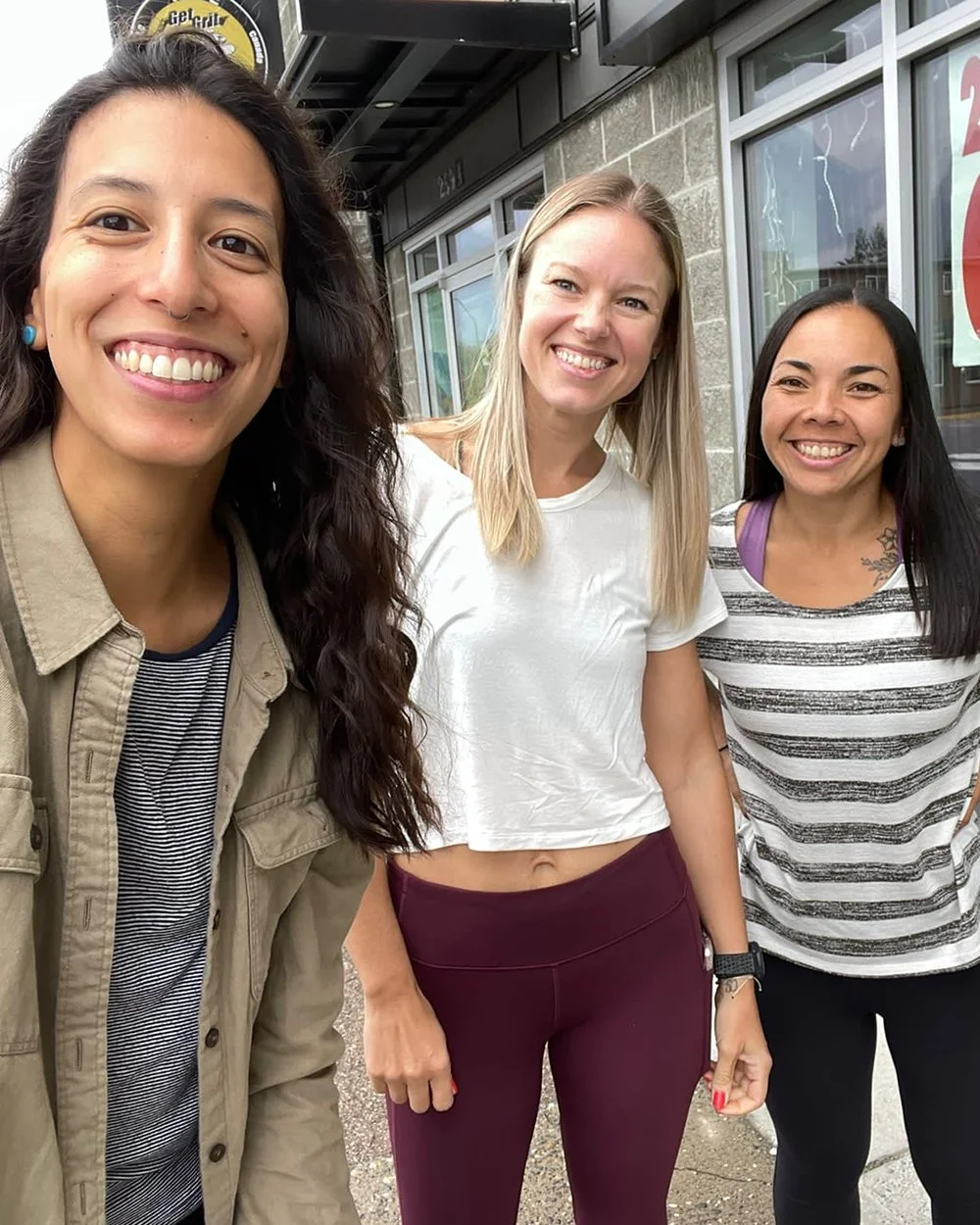  Sam, Natalie, and I were all smiles on the drive up to Skaha.  