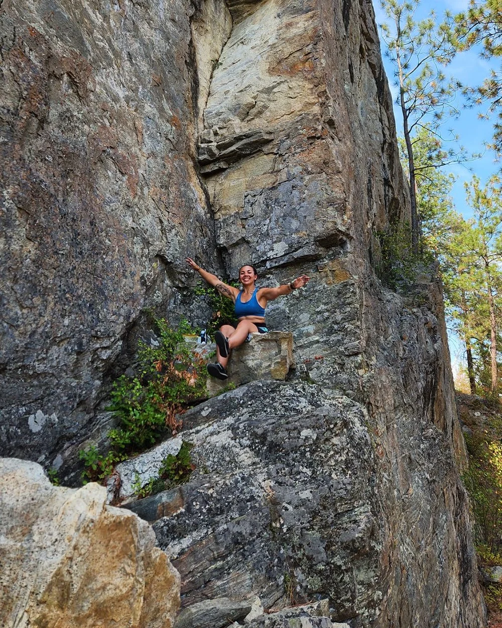  Found a great spot to sit, watch the other girls climb, and called myself a ‘happy little nugget.’  