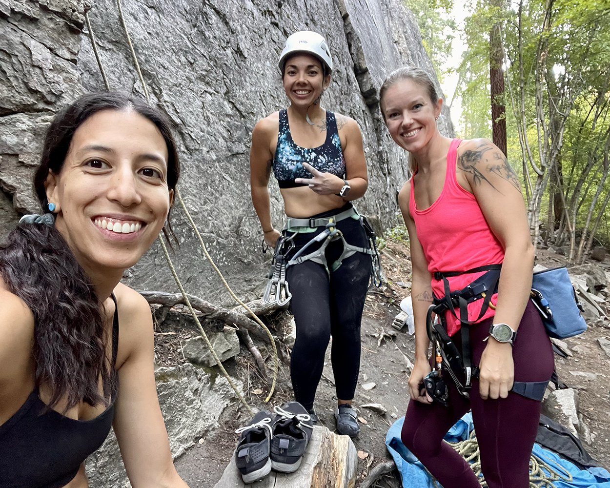  Sam, me, and Natalie having a blast at Another Buttress.  
