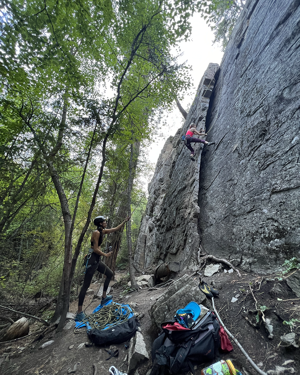  Sam and Natalie on Tick Crack 5.7 at Another Buttress, which is a super fun must-do. 