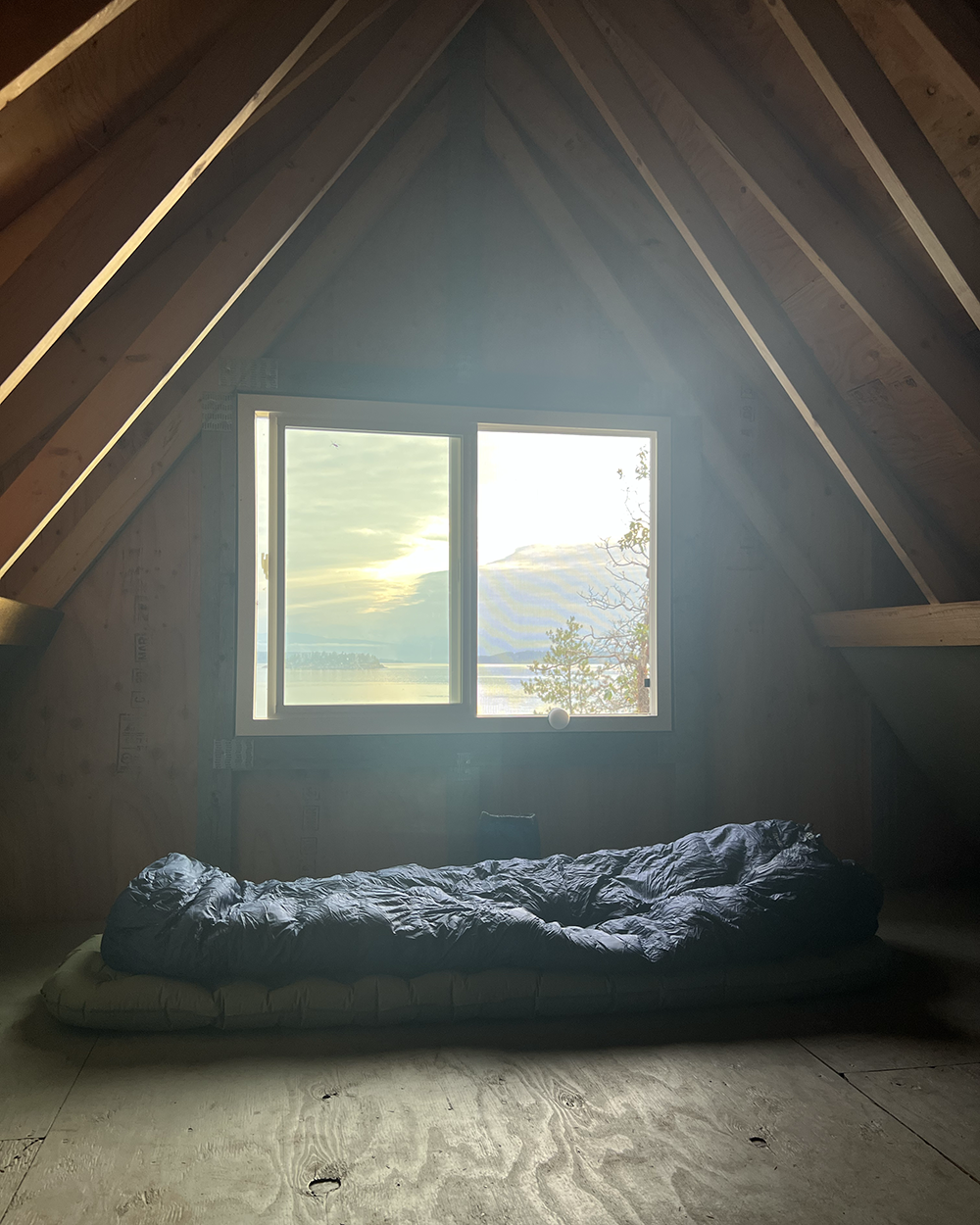  Lovely window views of the ocean from upstairs in the Sarah Point Hut.  
