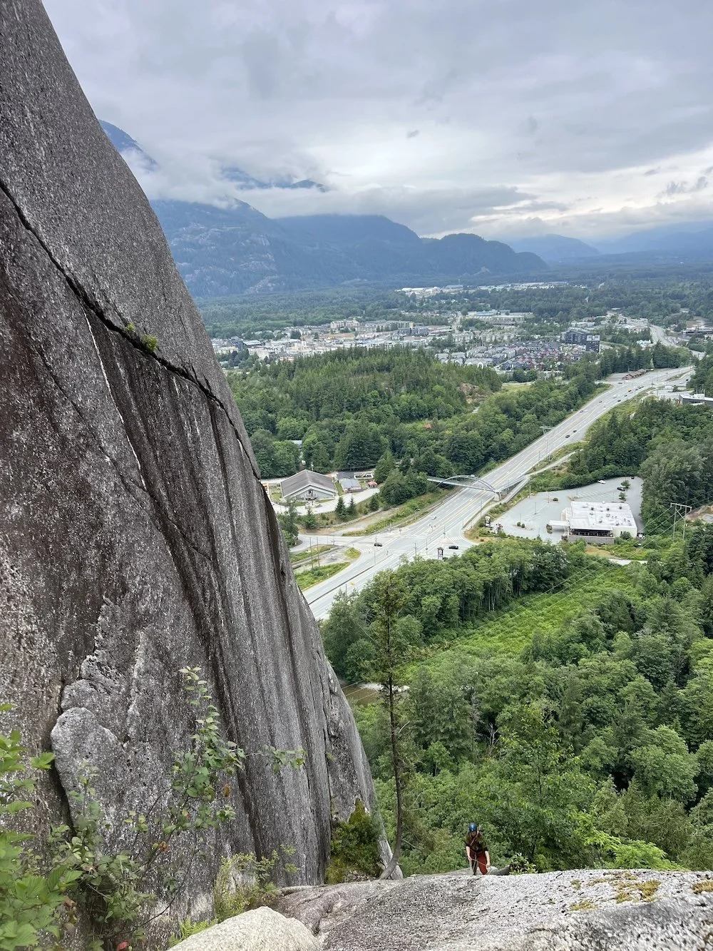  Looking down towards the highway. 