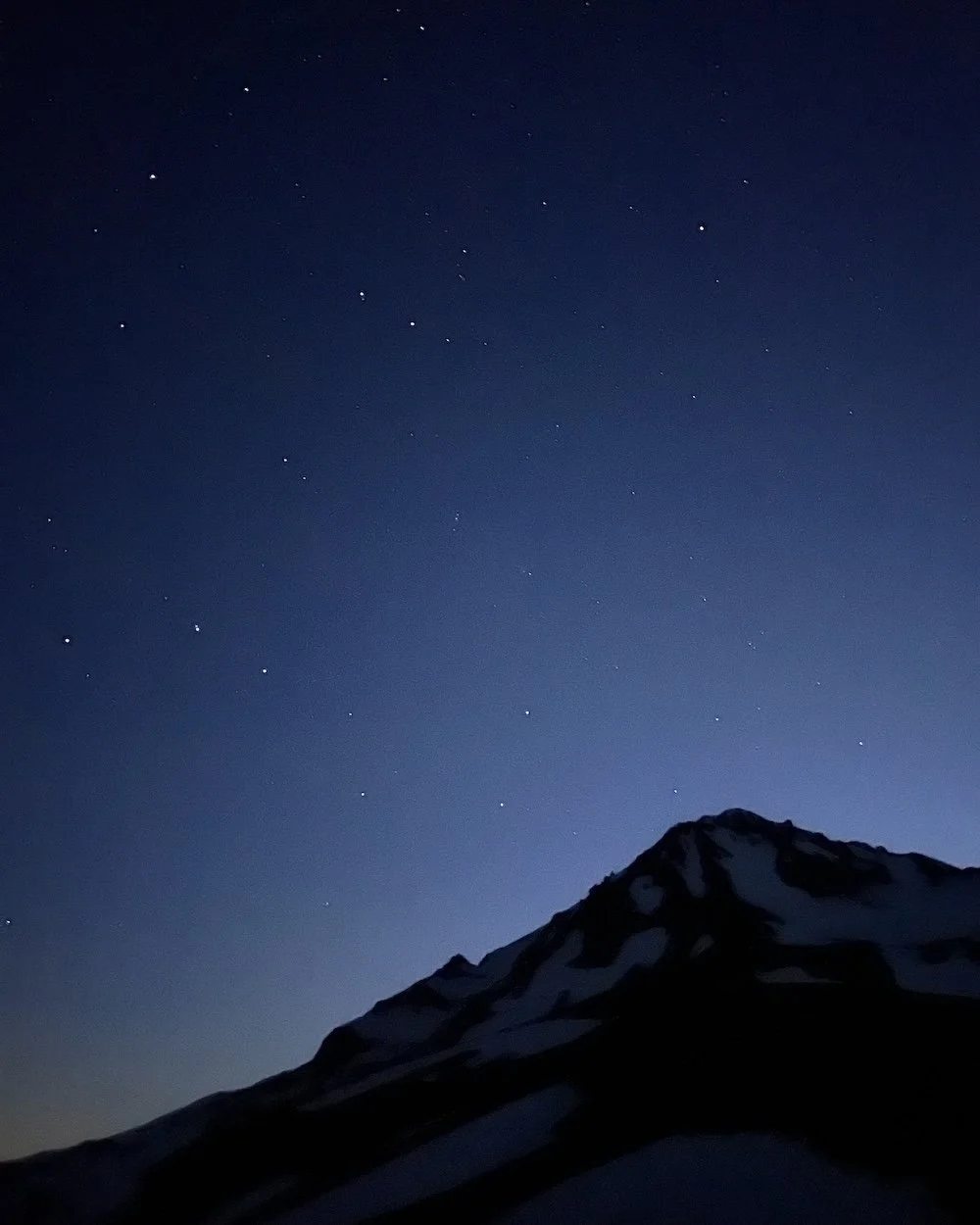  Glacier Peak among the stars during our alpine start.  