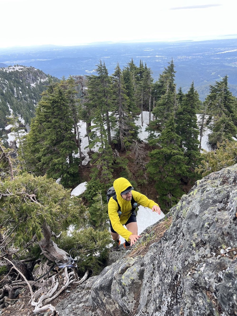  Chris scrambling up behind us.  