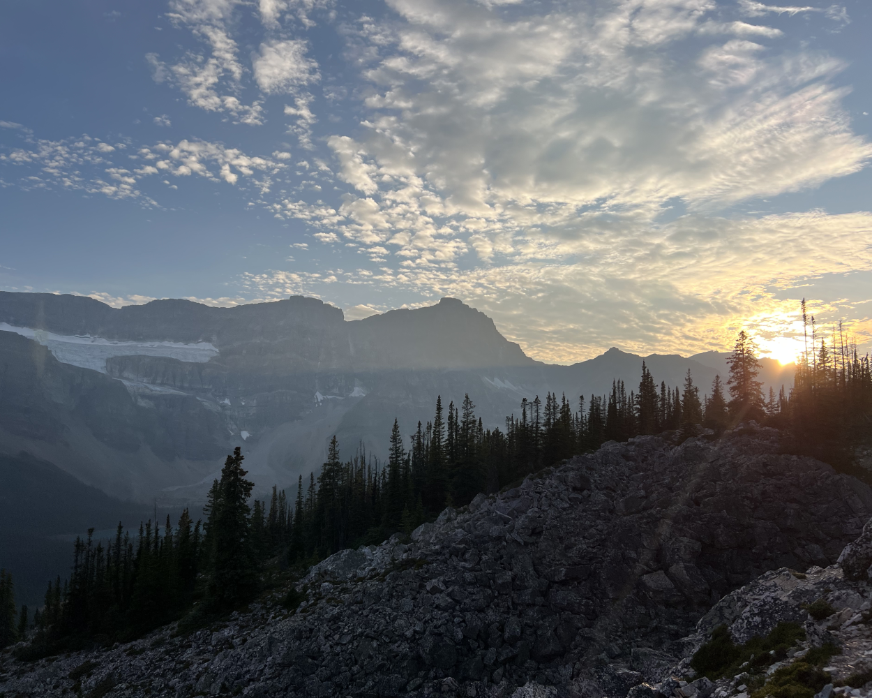  Catching sunset on my way back down the mountain.  