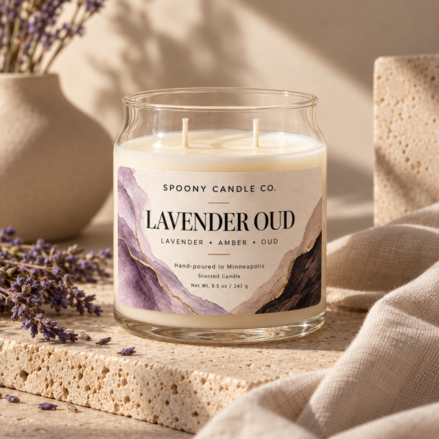 Spoony Candle Co Lifestyle Image Lavender Oud.PNG