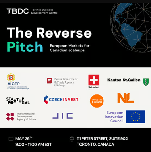 The Reverse Pitch: European Markets - For Canadian scale ups ready to cross the Atlantic