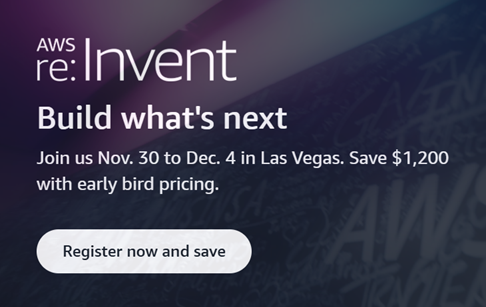 AWS re:Invent 2026 - Registration is open. Save $1,200.