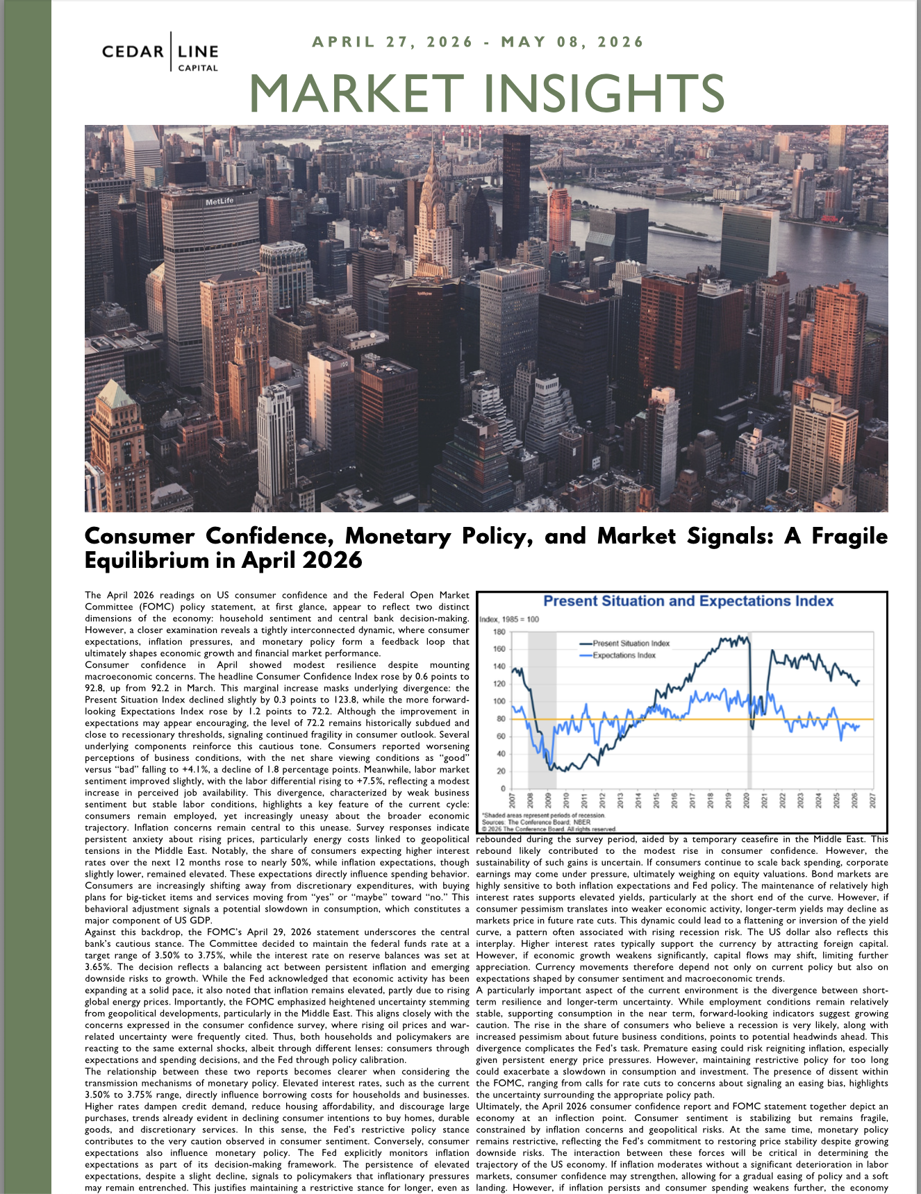 Consumer Confidence vs. Fed Policy: What April 2026 Signals for Markets
