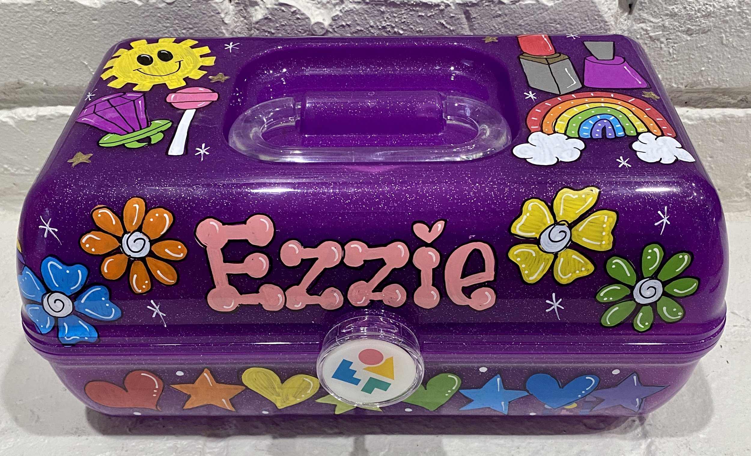 Alexa hand-painted personalized caboodle – Elissa Sharin Designs