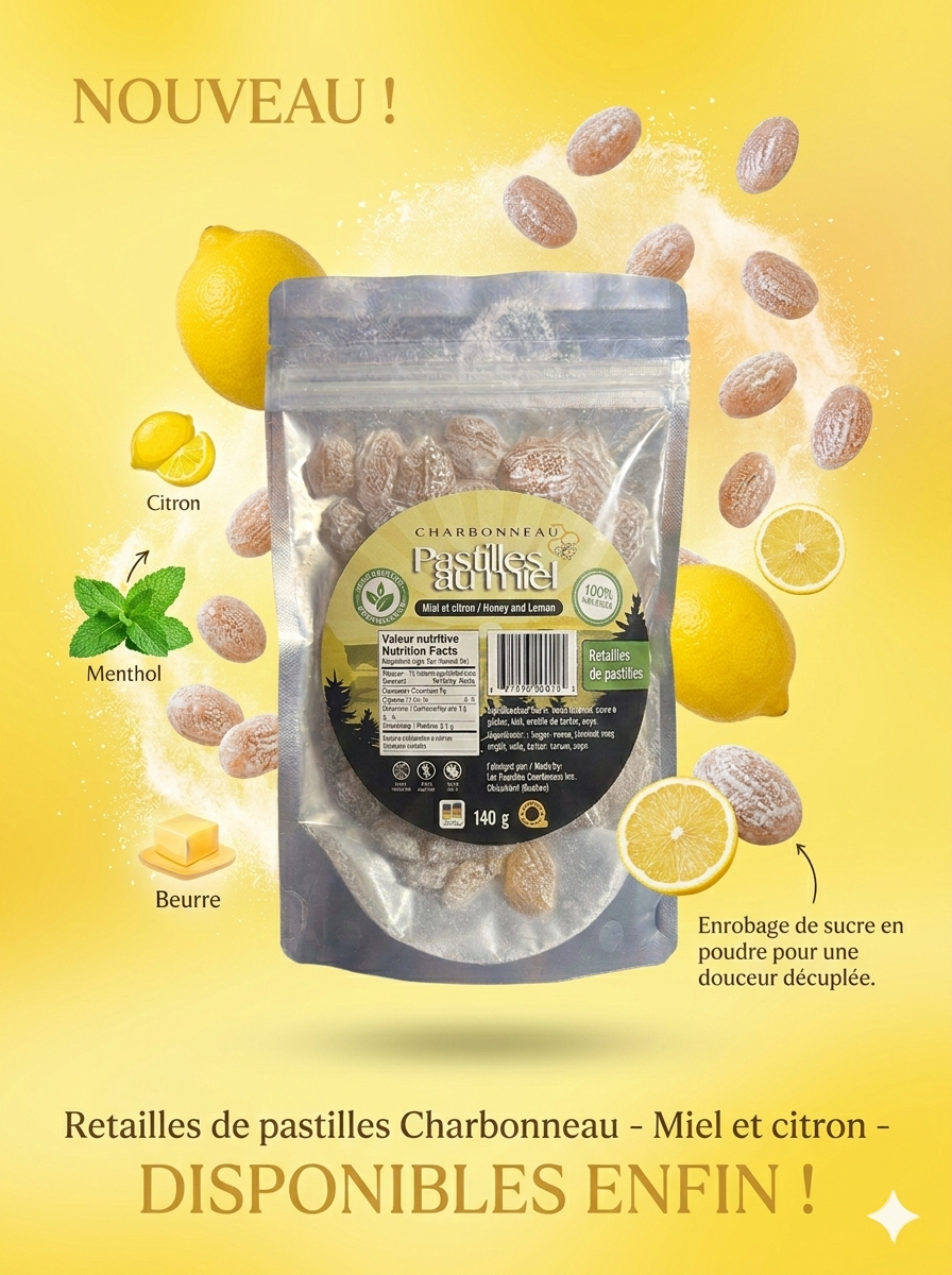 Retailles de Pastilles Miel et Citron