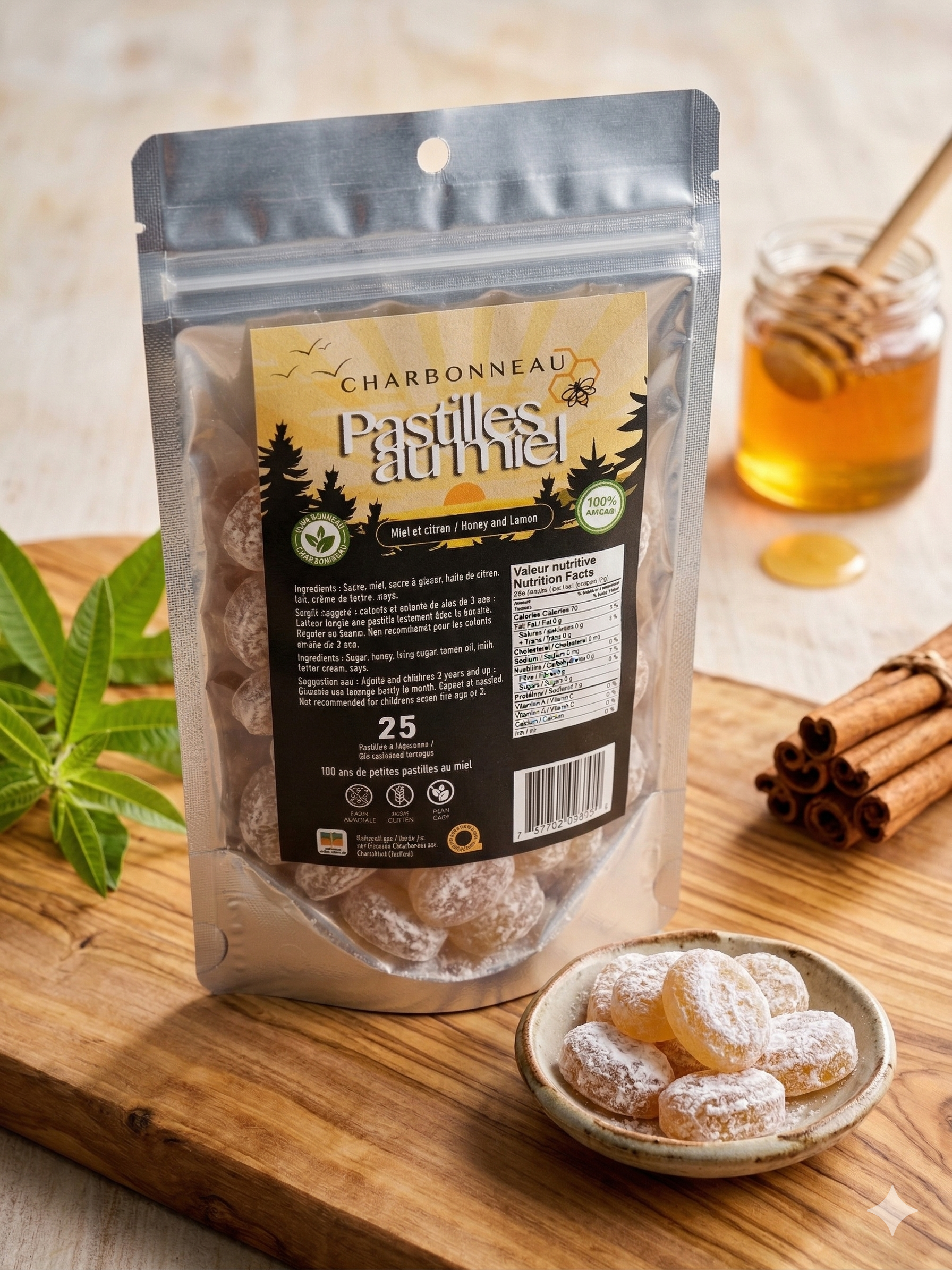 Pastilles Miel et Citron à l'Ancienne