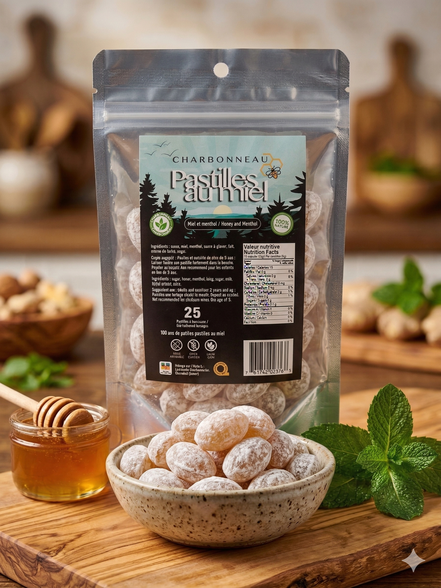 Pastilles Miel et Menthol à l'Ancienne