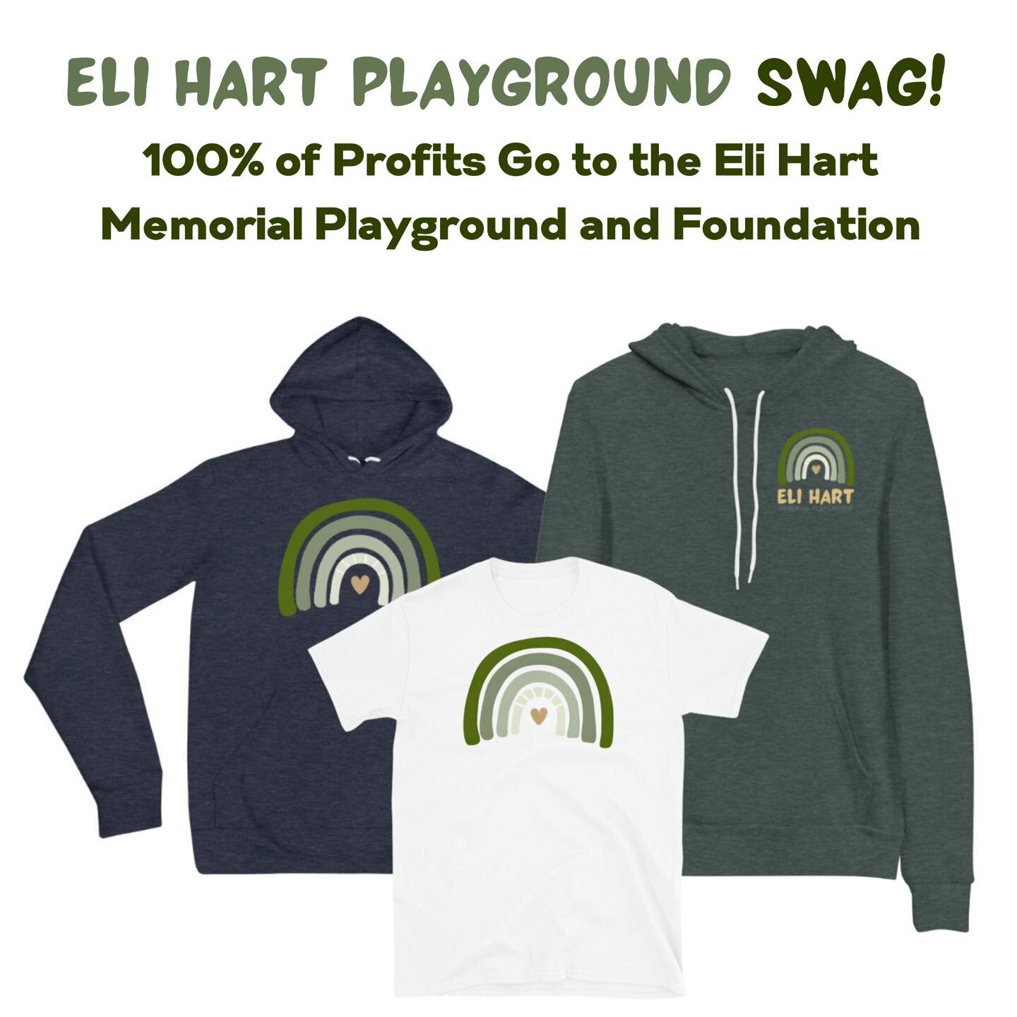 Now you can order hoodies, tees and more with 100% of profits going towards the playground. Thank you to Plaid Moose Creative for designing the apparel and creating our online store! 

https://elihartplayground.com/store

#elihartmemorialplayground #