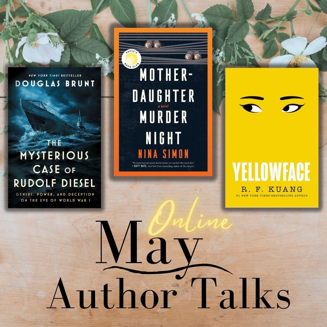 May we introduce you to our upcoming virtual guests being featured in this month&rsquo;s Online Author Talk Series?  Visit the registration page for more information on each event!  #authortalk #Smithsonian #DouglasBrunt #NinaSimon #RFKuang #NorthSho