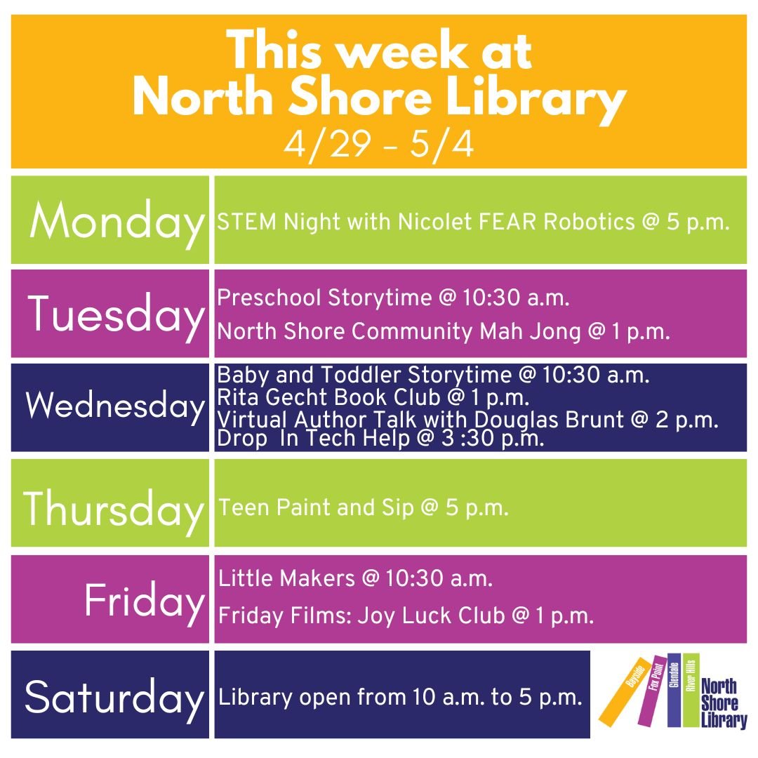 This week at #NorthShoreLibrary !
