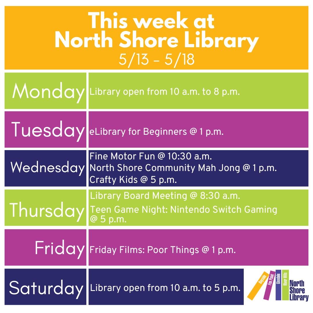 This week at the North Shore Librayr! #NorthShoreLibrary