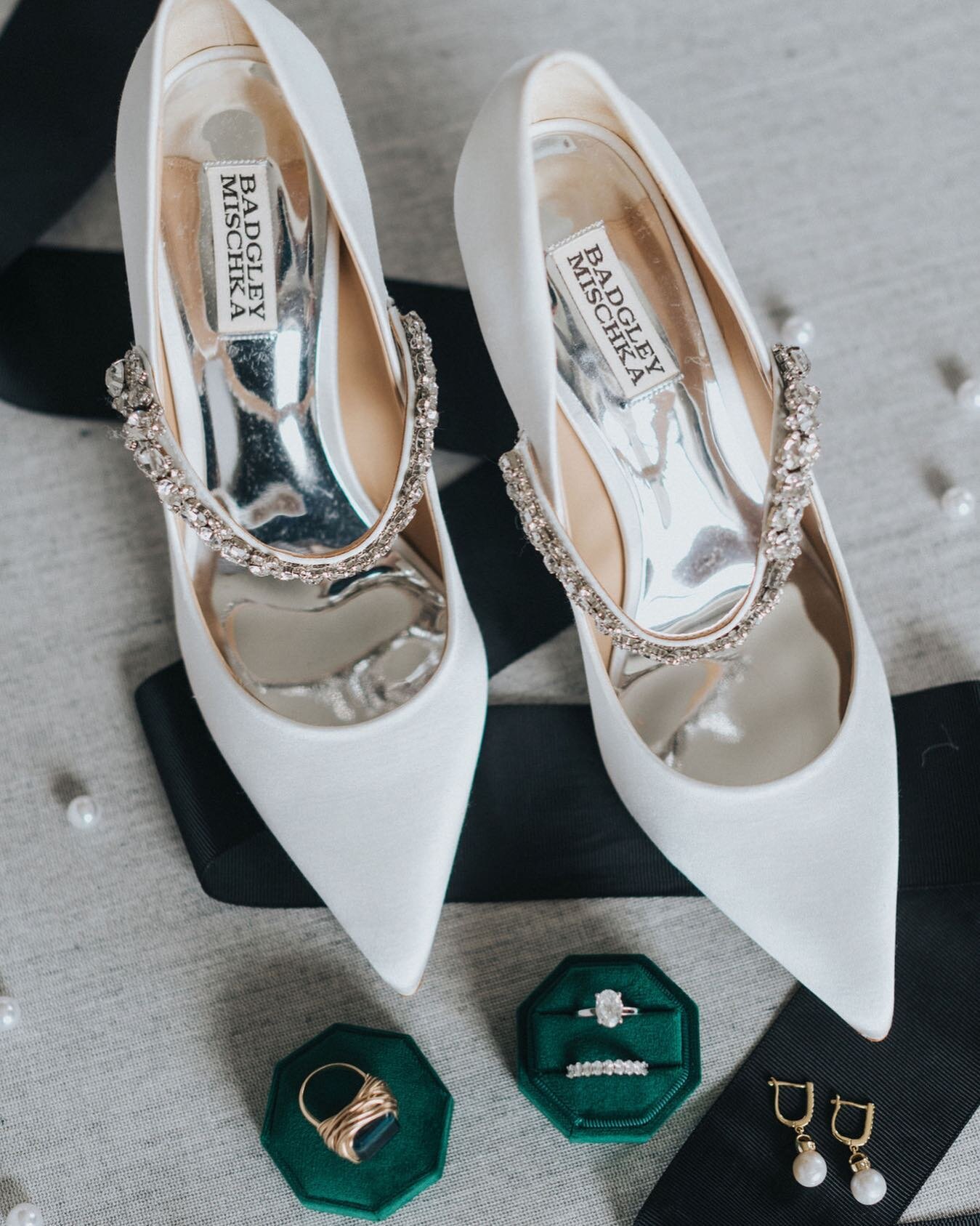 One of my favorite things to photograph on a wedding day are the details. I'm a sucker for a good pair of shoes! Future brides, here is a tip: put all your details in a designate box of important things. This can include your invitation, shoes, jewel