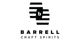 Logo for Barrell Craft Spirits featuring a black and white stylized letter B with horizontal stripes