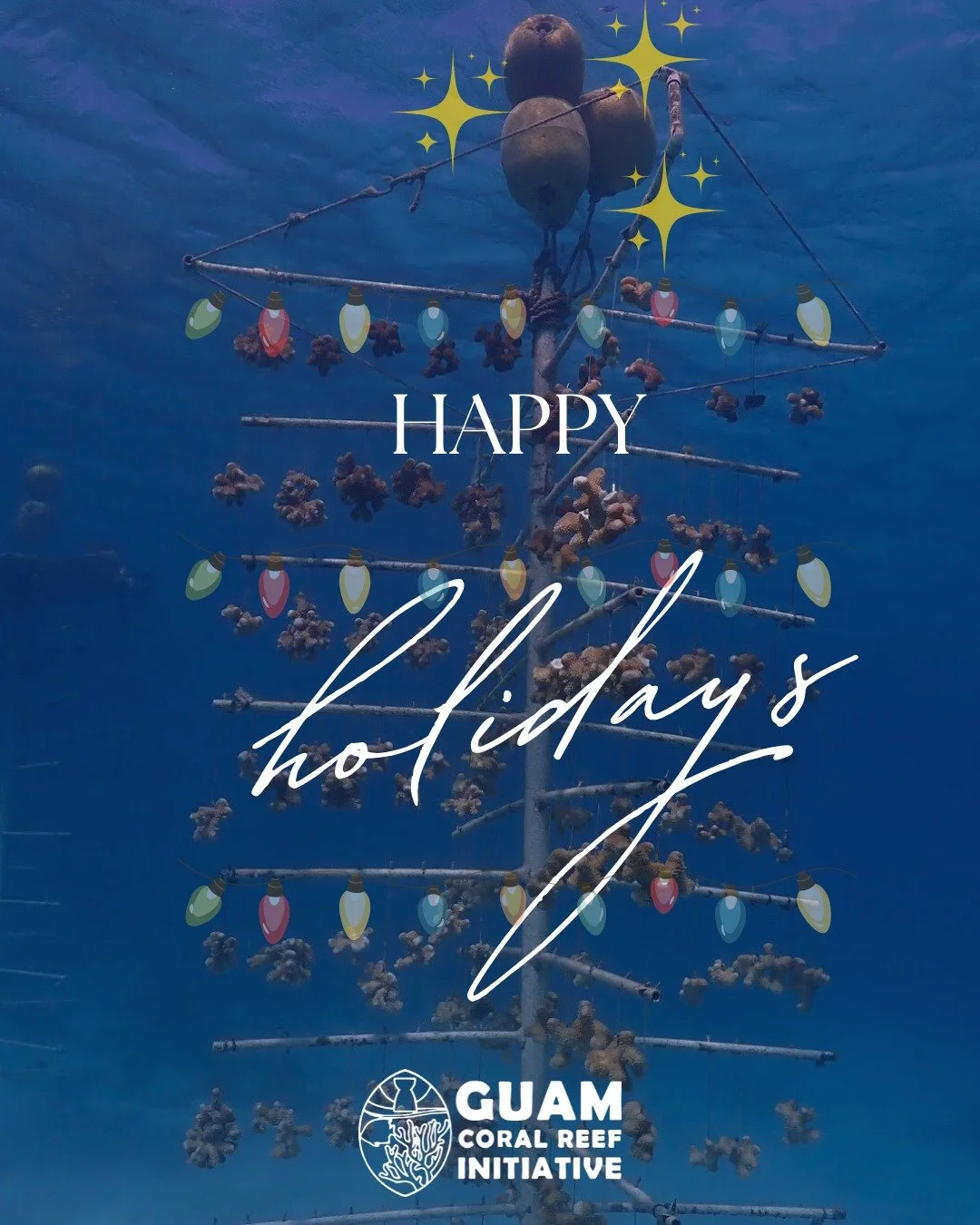 Happy holidays from the GCRI Team! It is a gift that we get to do what we love protecting and conserving Guam&rsquo;s natural resources. 🪸🎄🎅