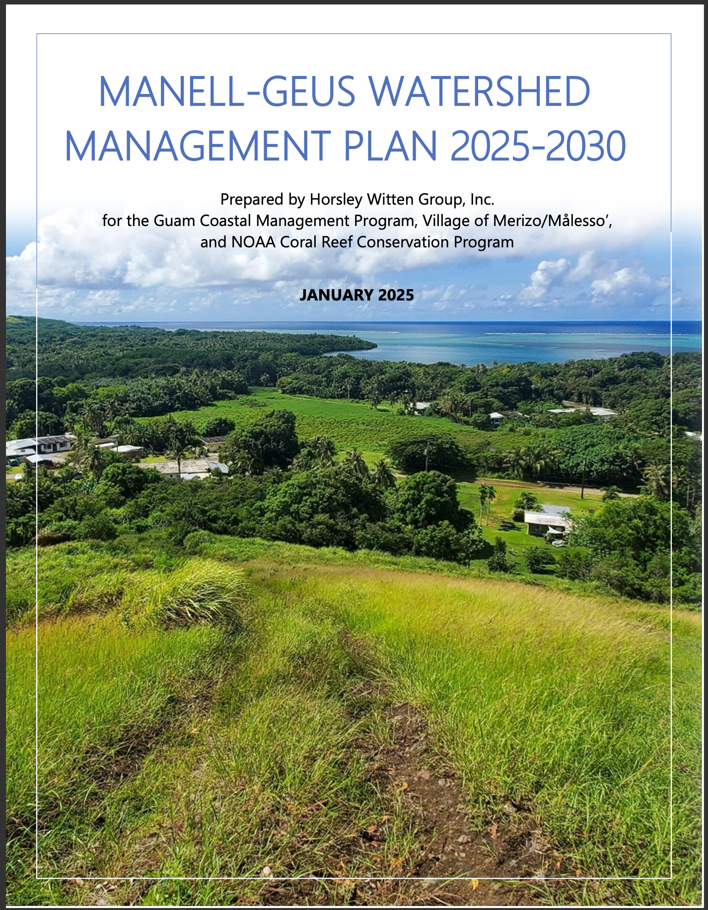 Page cover for Manell-Geus Watershed plan