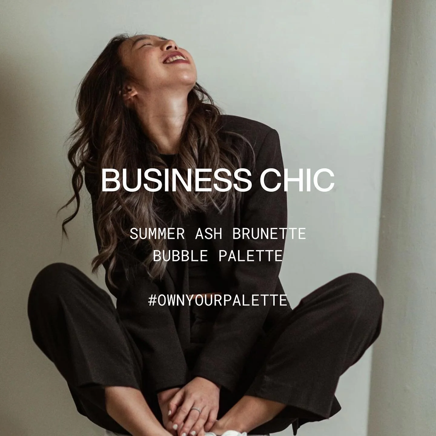 BUSINESS CHIC &mdash; Feel your best on your daily hustle

Summer Ash Brunette🍹A tone-up for Guest J&lsquo;s faded bleach hair to get her hair from warm to cool ash tone (loving your radiant smile!). If you have your base balayage done, all you have